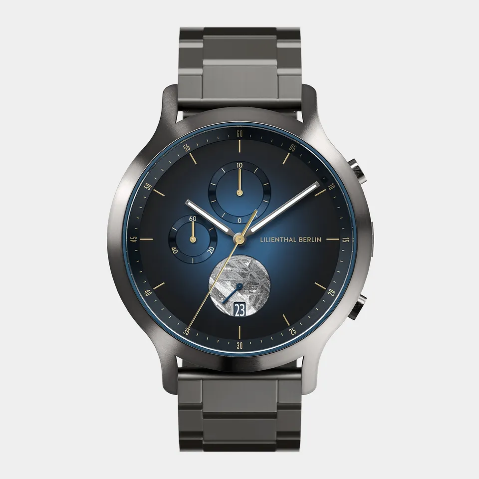 lilienthal-berlin-chronograph-meteorite-midnight-gold-herrenuhr image 1