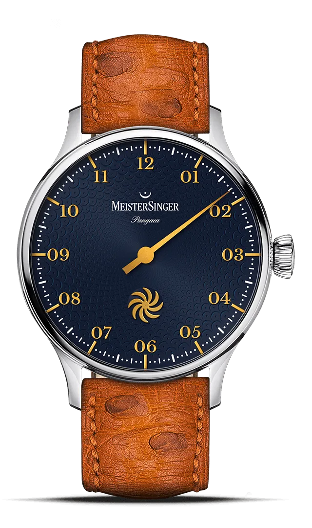 meistersinger-pangaea-stahlblau-einzeiger-armbanduhr image 1