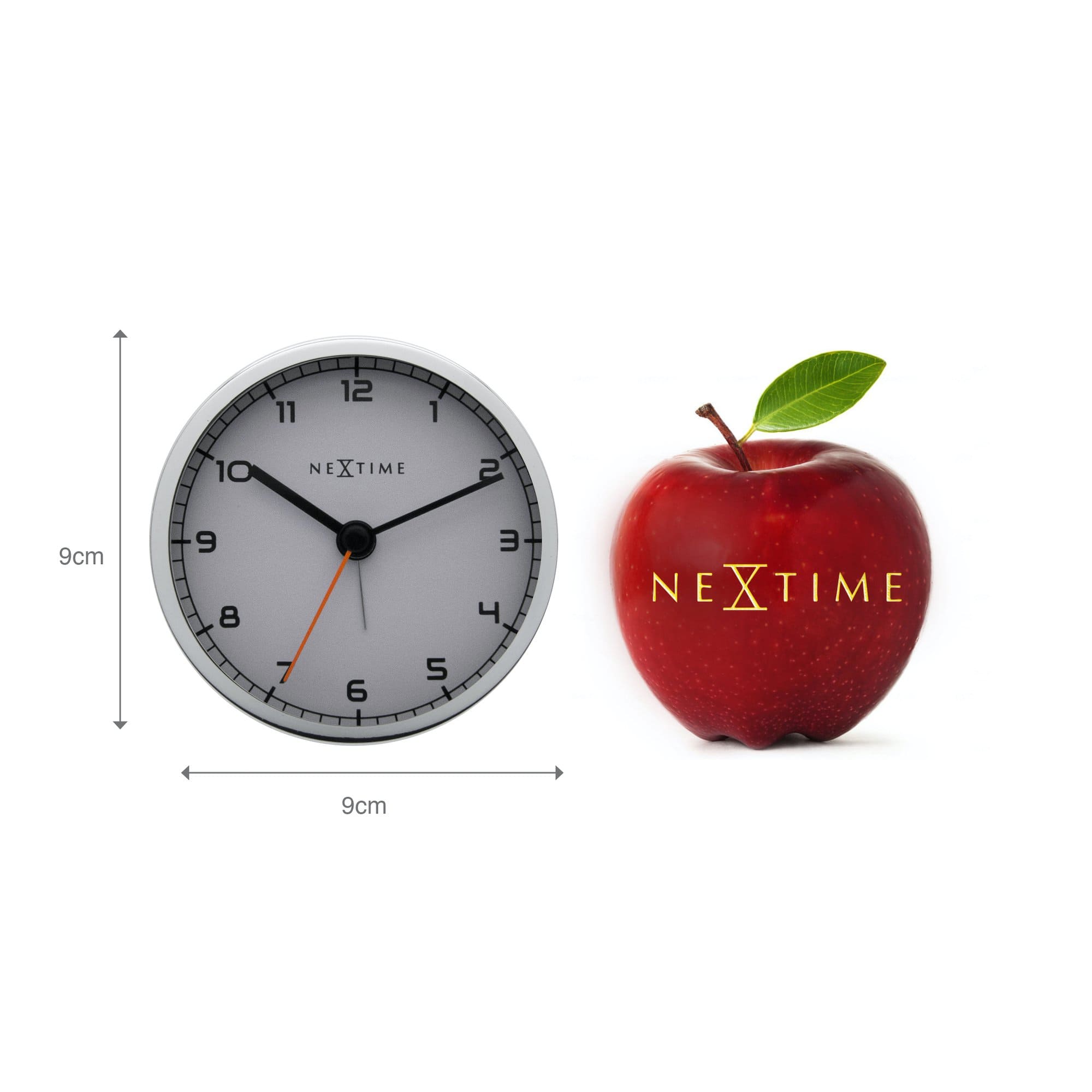 nextime-company-alarm-metall-wecker-9-cm-leise-in-schwarz-oder-wei image 6