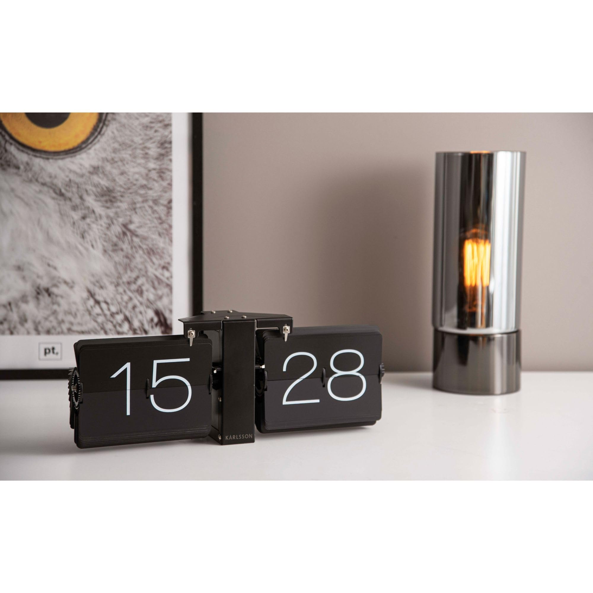 karlsson-flip-clock-no-case-schwarz-36x8-5x14-cm image 4
