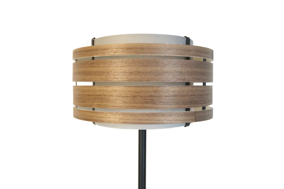 nextime-lucent-lampenschirm-m-holz-stoff-35-cm image 1