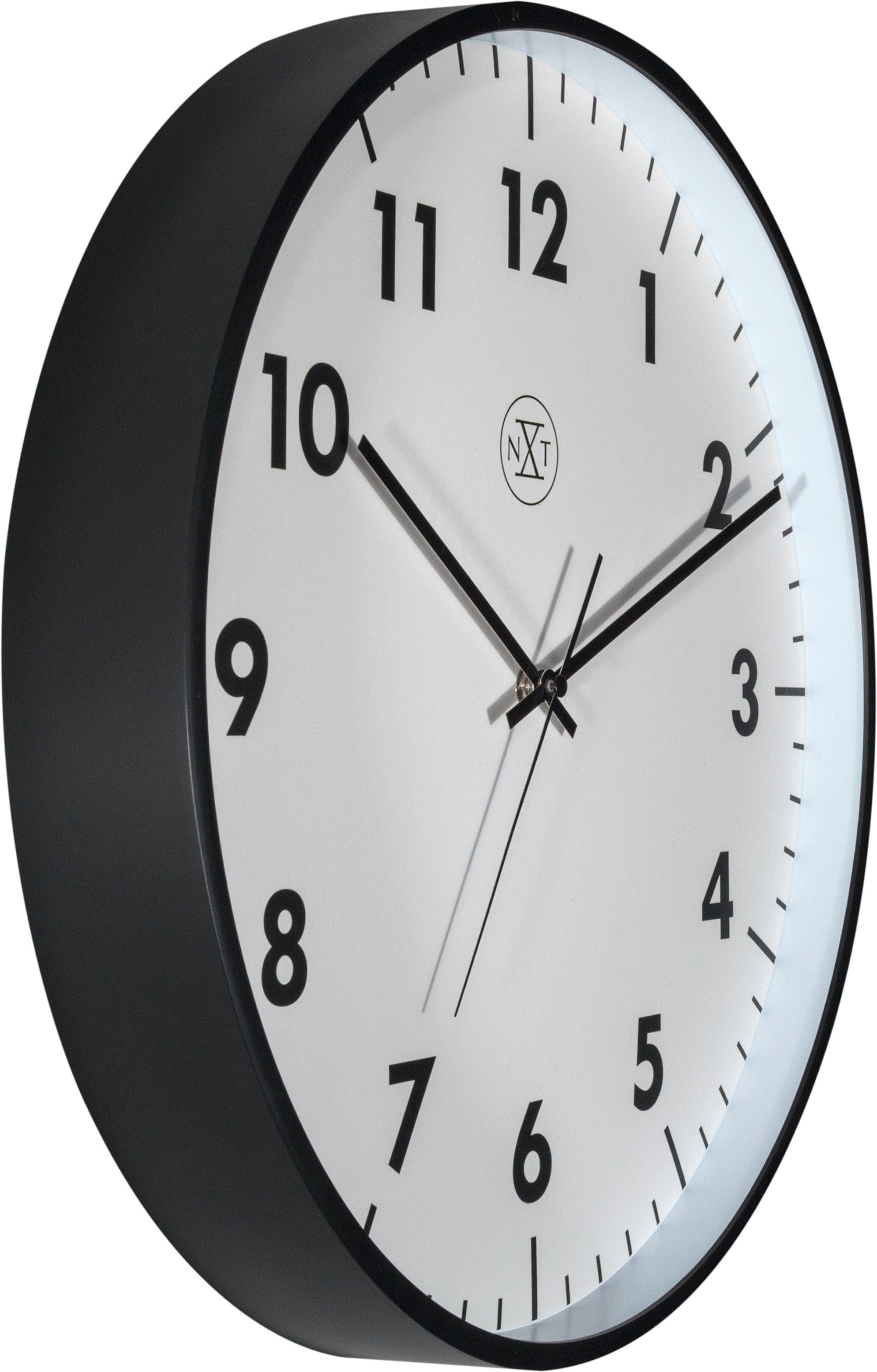 nextime-new-wanduhr-40-cm-kunststoff-schwarz-analog image 2