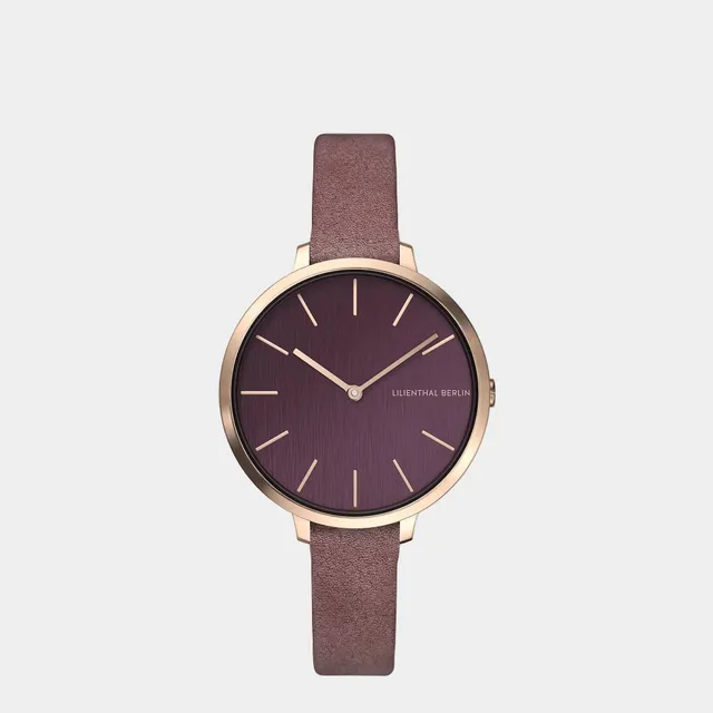 lilienthal-berlin-rosalux-damenuhr-rosegold-burgundy-30-mm image 1