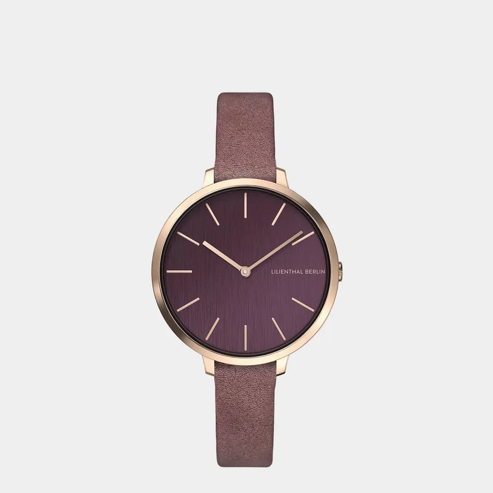 lilienthal-berlin-rosalux-damenuhr-rosegold-burgundy-30-mm image 1