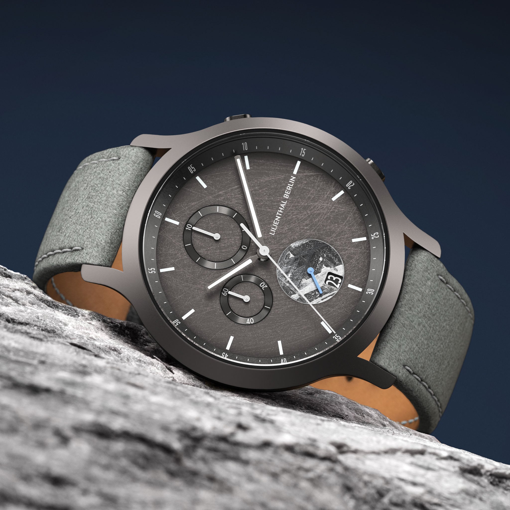 lilienthal-berlin-chronograph-meteorite-cosmic-gray-armbanduhr-2 image 3