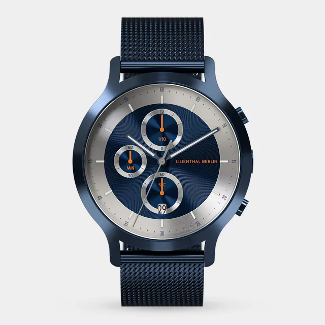 lilienthal-berlin-chronograph-lp-blue-silver-armbanduhr image 1
