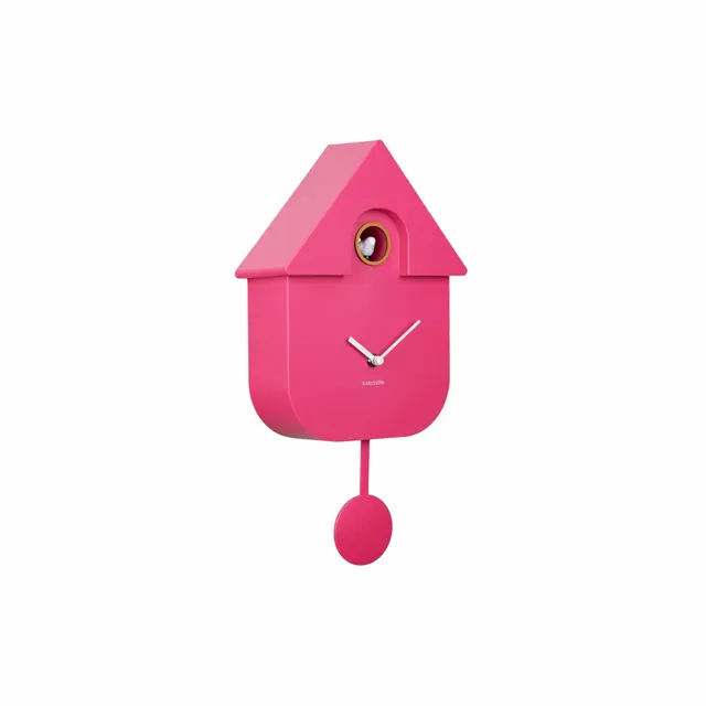 karlsson-modern-cuckoo-kuckucksuhr-rosa-21-5-x-41-cm-thermoplast image 1