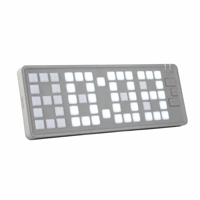 karlsson-keyboard-led-wecker-hellgrau image 1