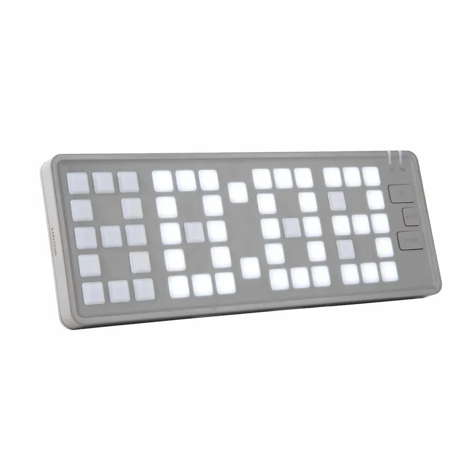 karlsson-keyboard-led-wecker-hellgrau image 1