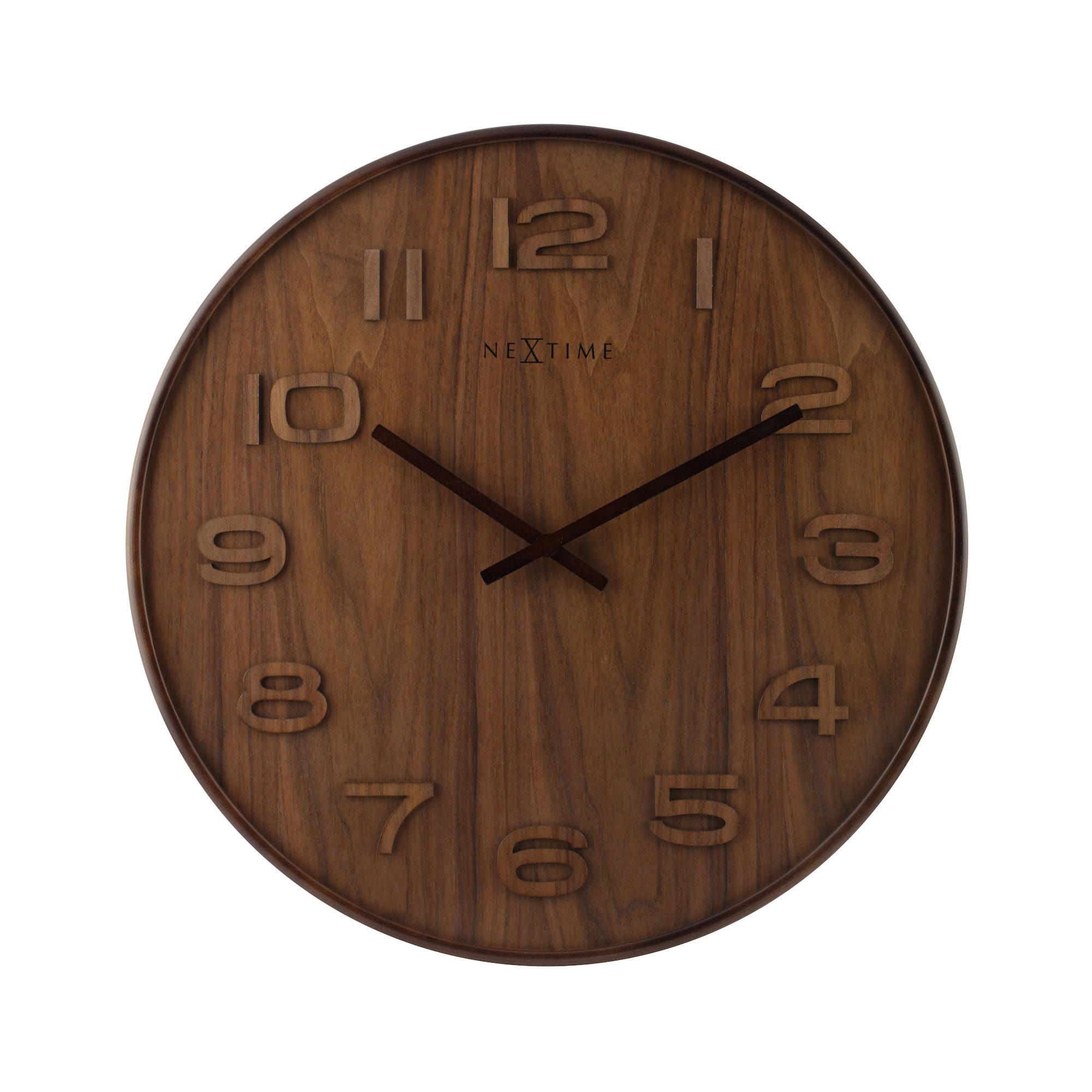 nextime-wood-wood-medium-wanduhr-35-cm-holz-braun image 1