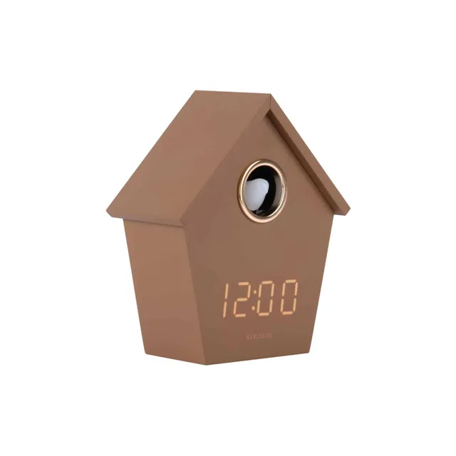 karlsson-riqueza-cuckoo-led-wecker-mokka-6-8x13x15-3cm image 1