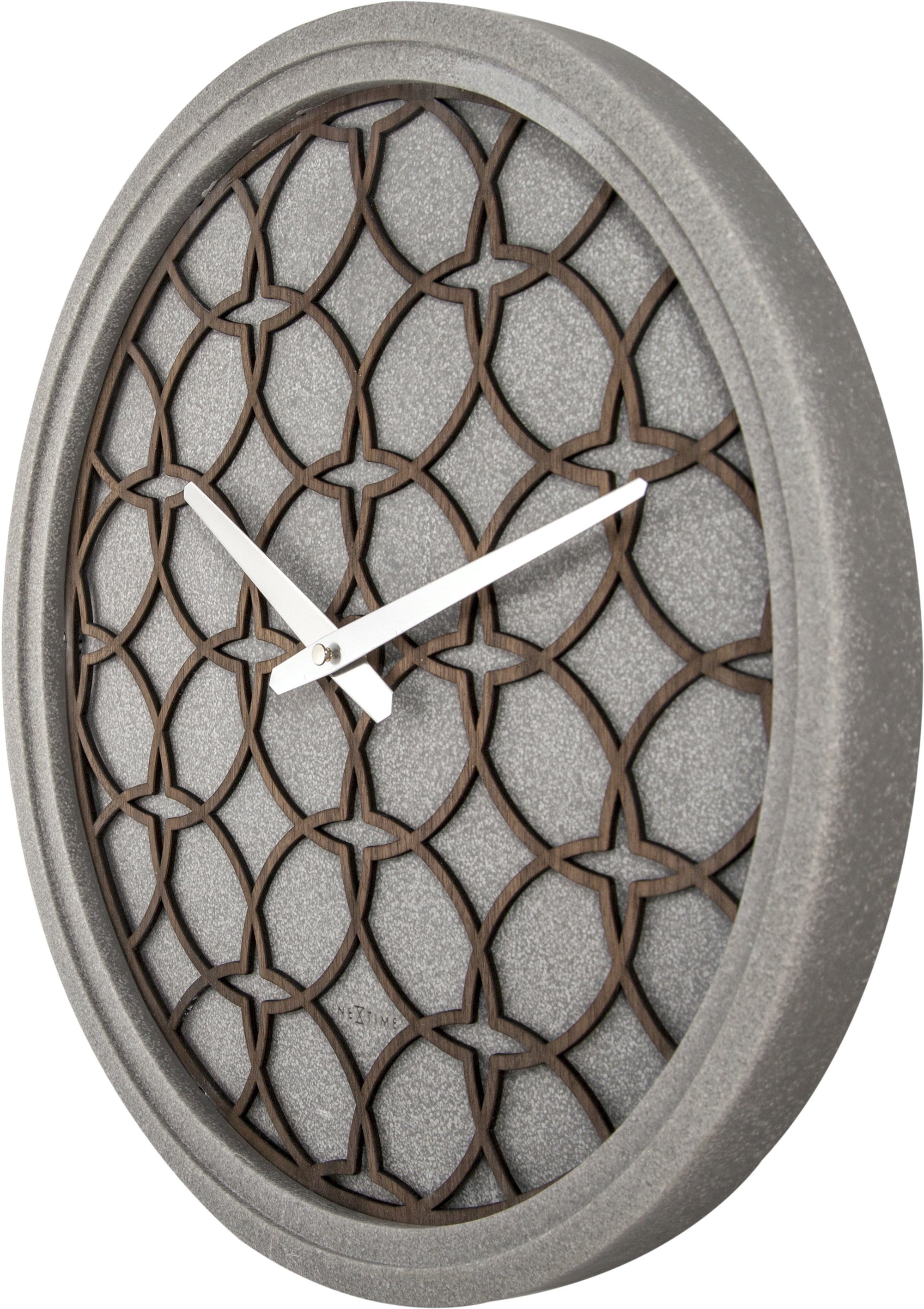 nextime-concreto-love-wanduhr-39-5-cm-polyresin-holz-grau image 4