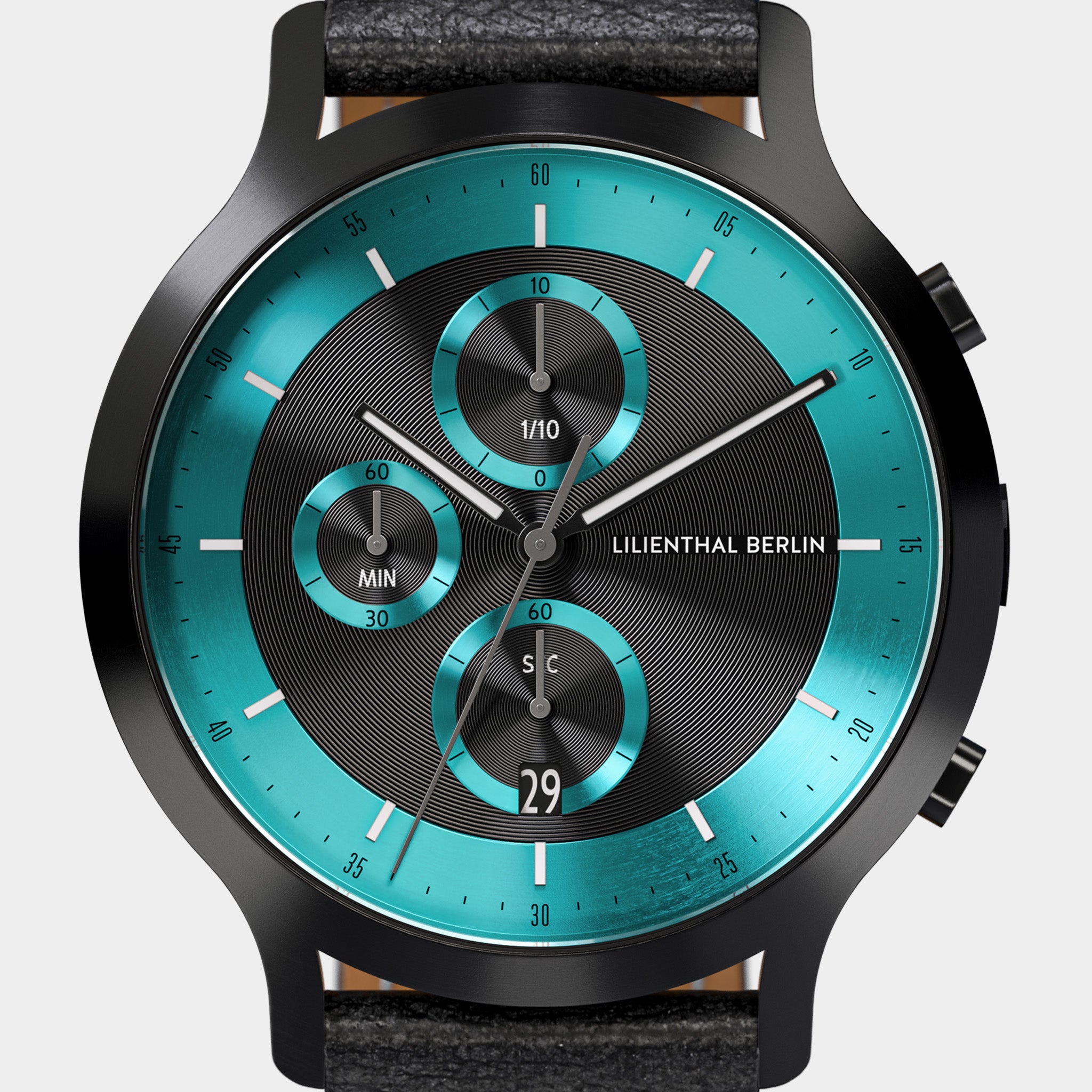 lilienthal-berlin-chronograph-lp-black-cyan-armbanduhr image 6