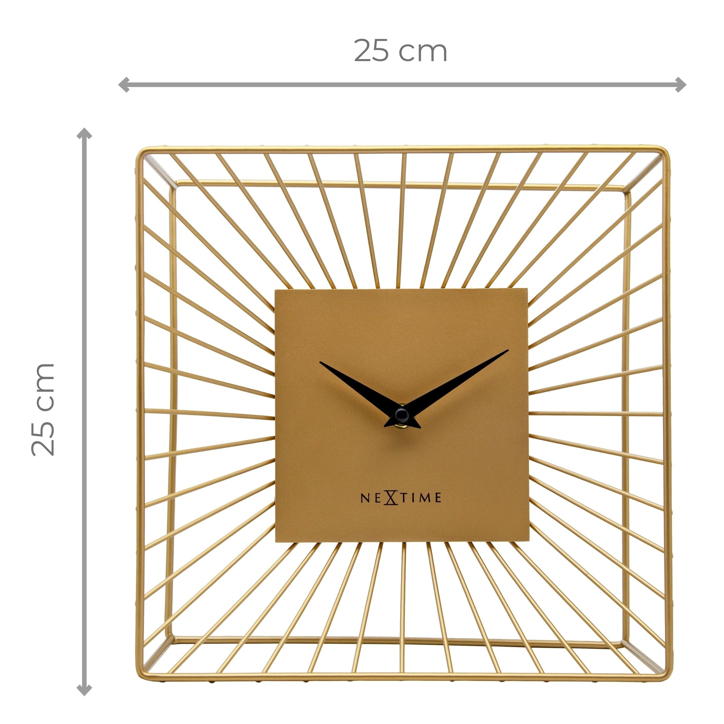 nextime-vasco-table-wand-tischuhr-25x25x12-cm-gold-metall image 7
