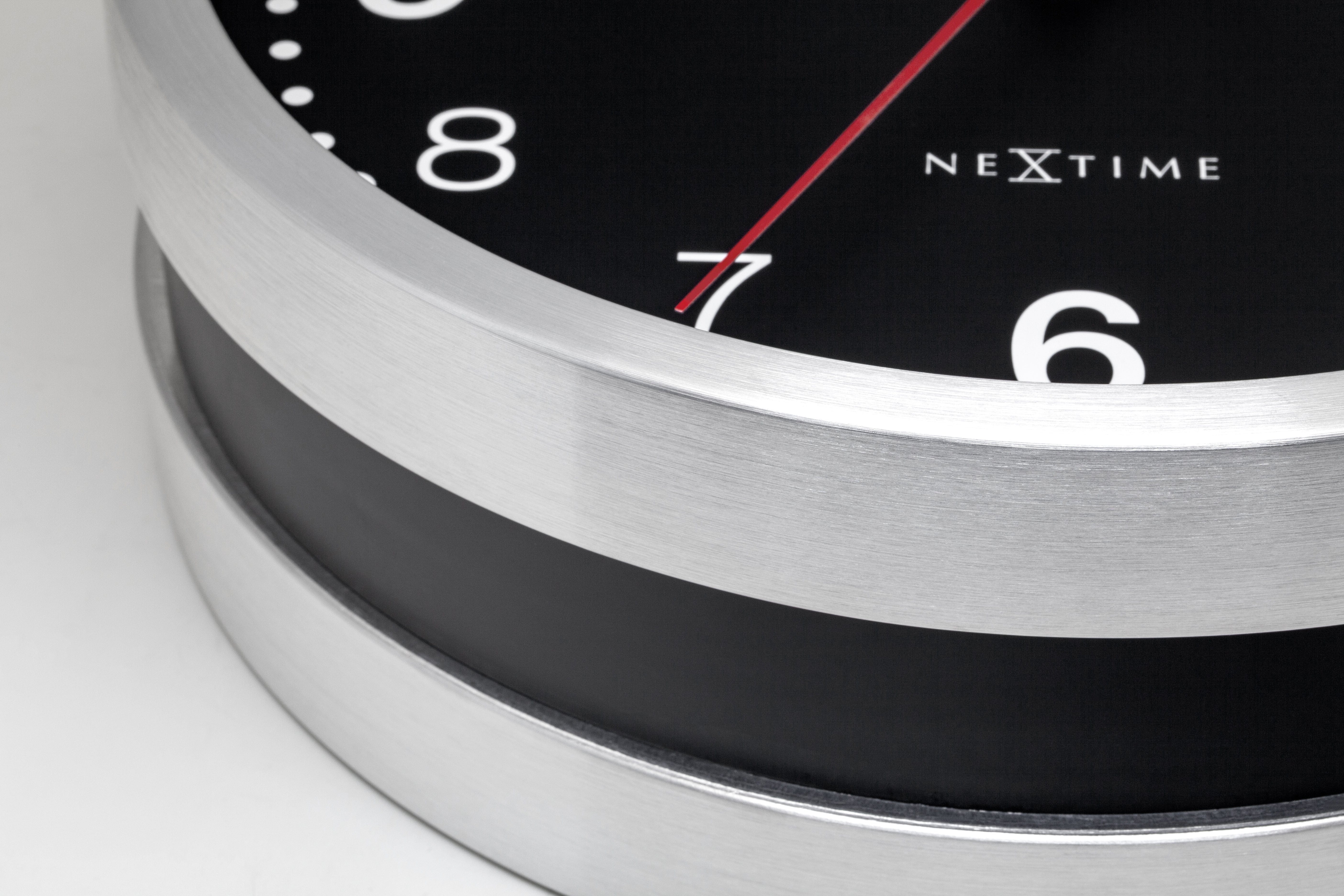nextime-double-wanduhr-32-3-x-28-x-10-cm-aluminium-doppelseitig-schwarz-wei-leis image 7