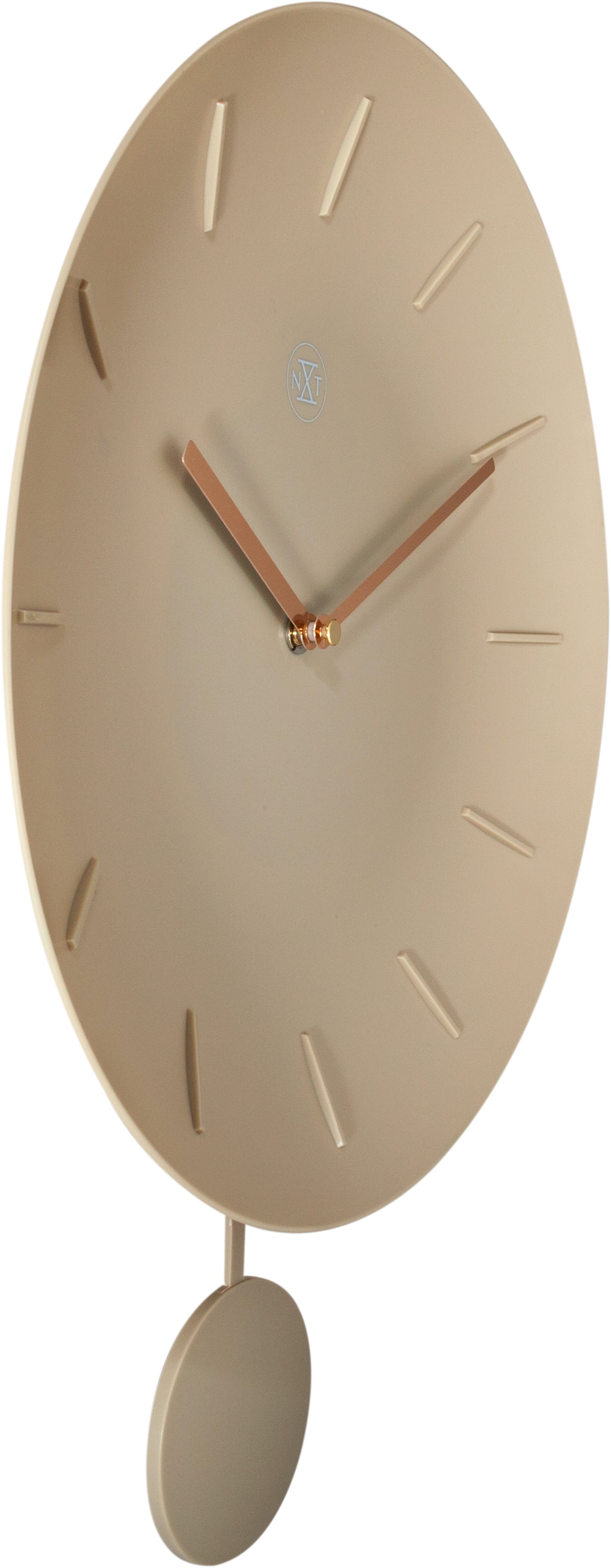 nextime-bowl-wanduhr-kunststoff-30-cm-pendel-gold-zeiger image 3