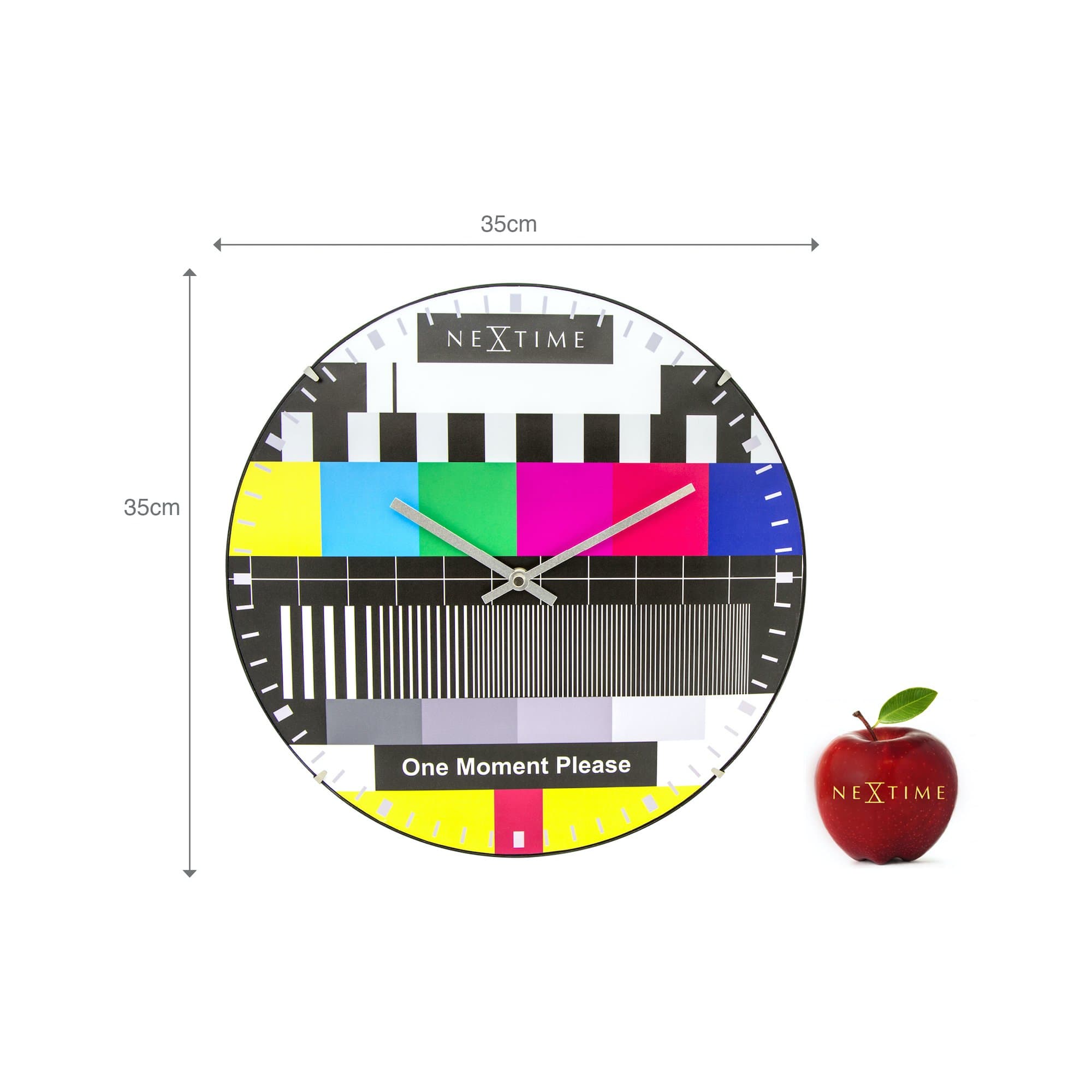 nextime-testpage-dome-wanduhr-analog-35-cm-glas-multicolor image 4