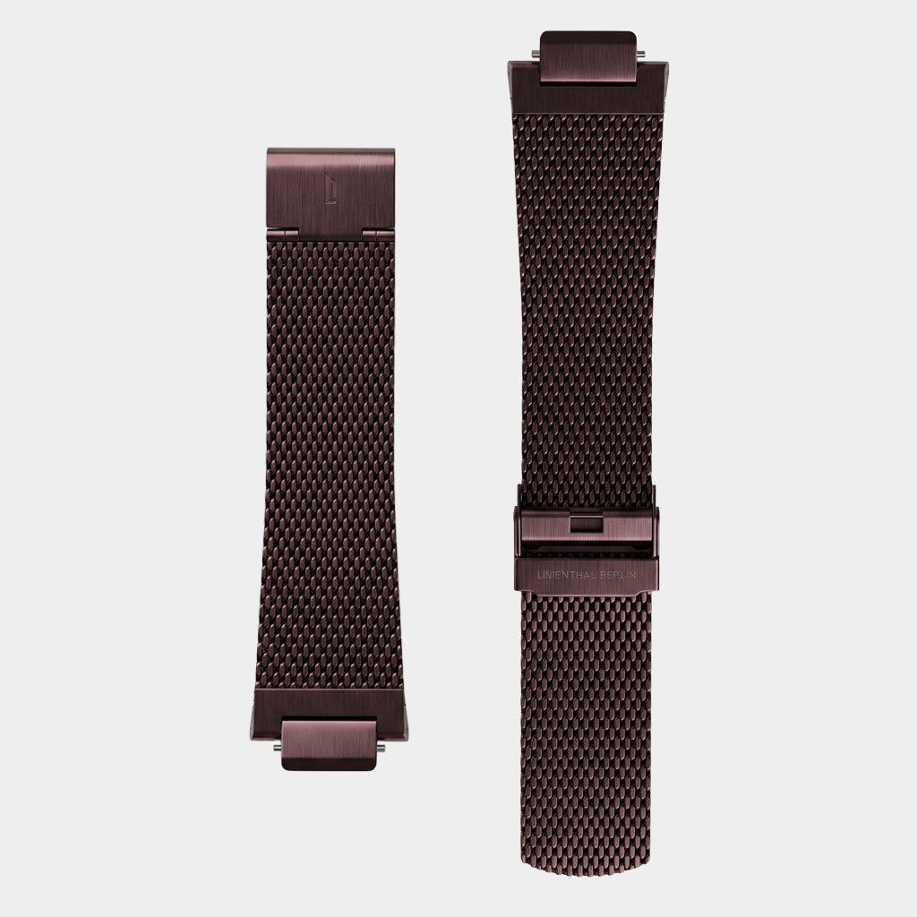 lilienthal-berlin-uhrenarmband-mesh-burgunderfarben-geb-rstet image 3