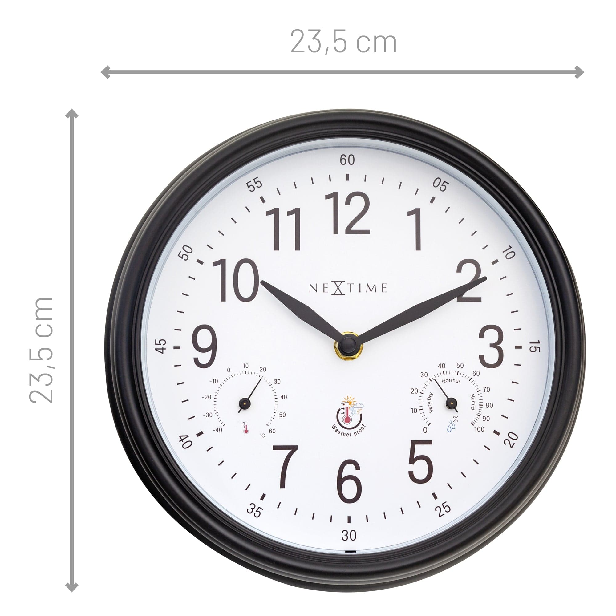 nextime-jasmine-wanduhr-23-5-cm-mit-wetterstation-wetterfest image 6
