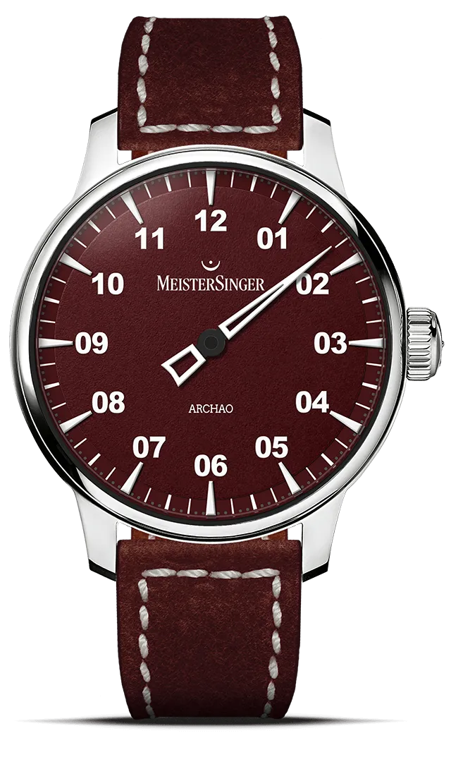 meistersinger-archao-armbanduhr-rot image 1