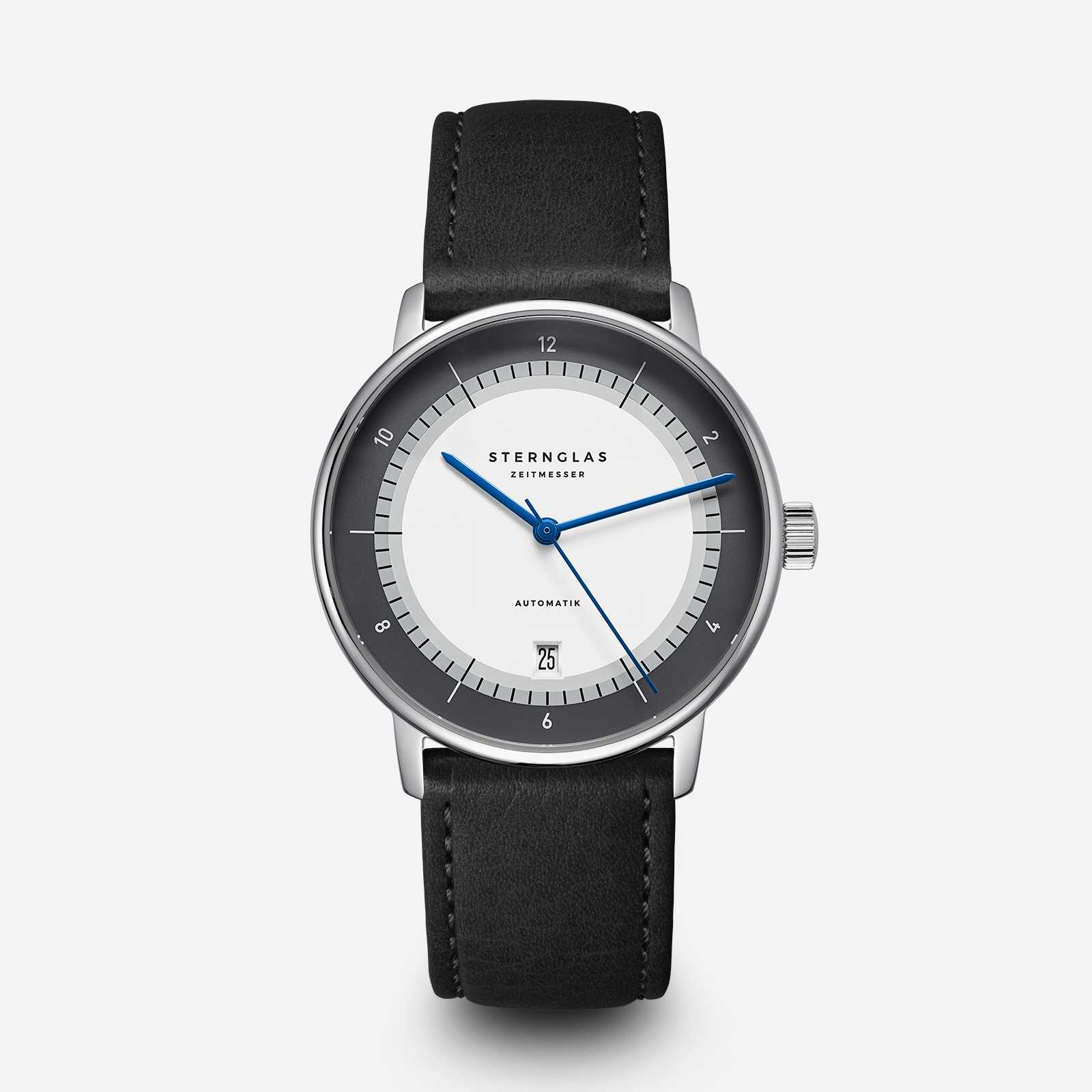 sternglas-naos-automatik-edition-60-lumatik-automatikuhr-38-mm-silber-mit-lederb image 1