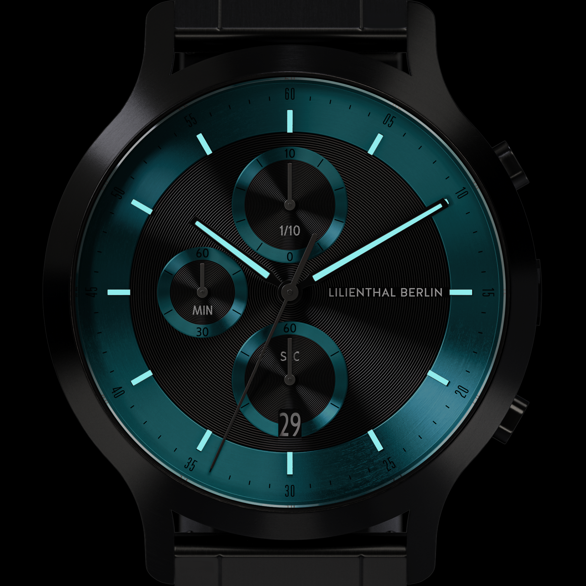 lilienthal-berlin-chronograph-lp-black-cyan-chronograph image 7