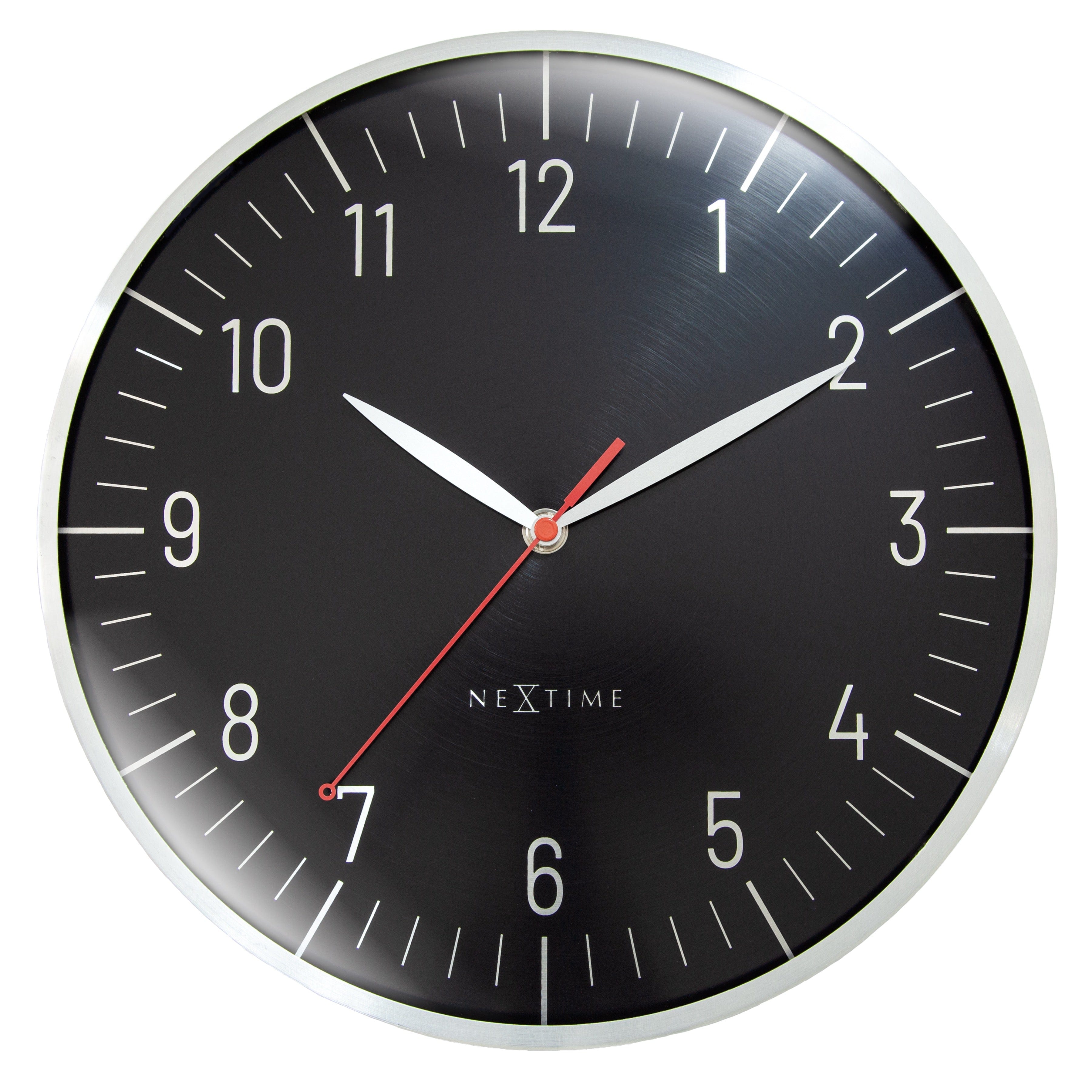 nextime-frankfurt-wanduhr-30-5-cm-aluminium-mit-dome-glas-leise image 6