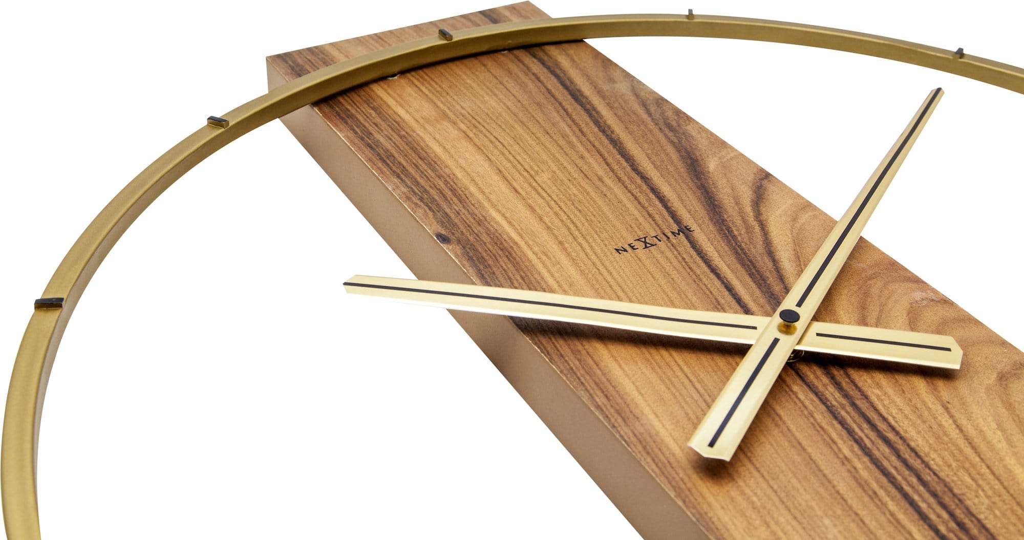 nextime-carl-wanduhr-58-5-x-50-5-cm-holz-edelstahl image 4