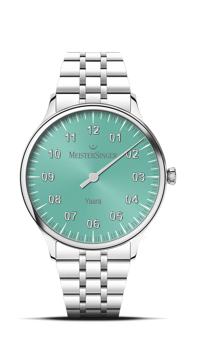 meistersinger-yaara-mint-mit-silber-damenuhr image 1