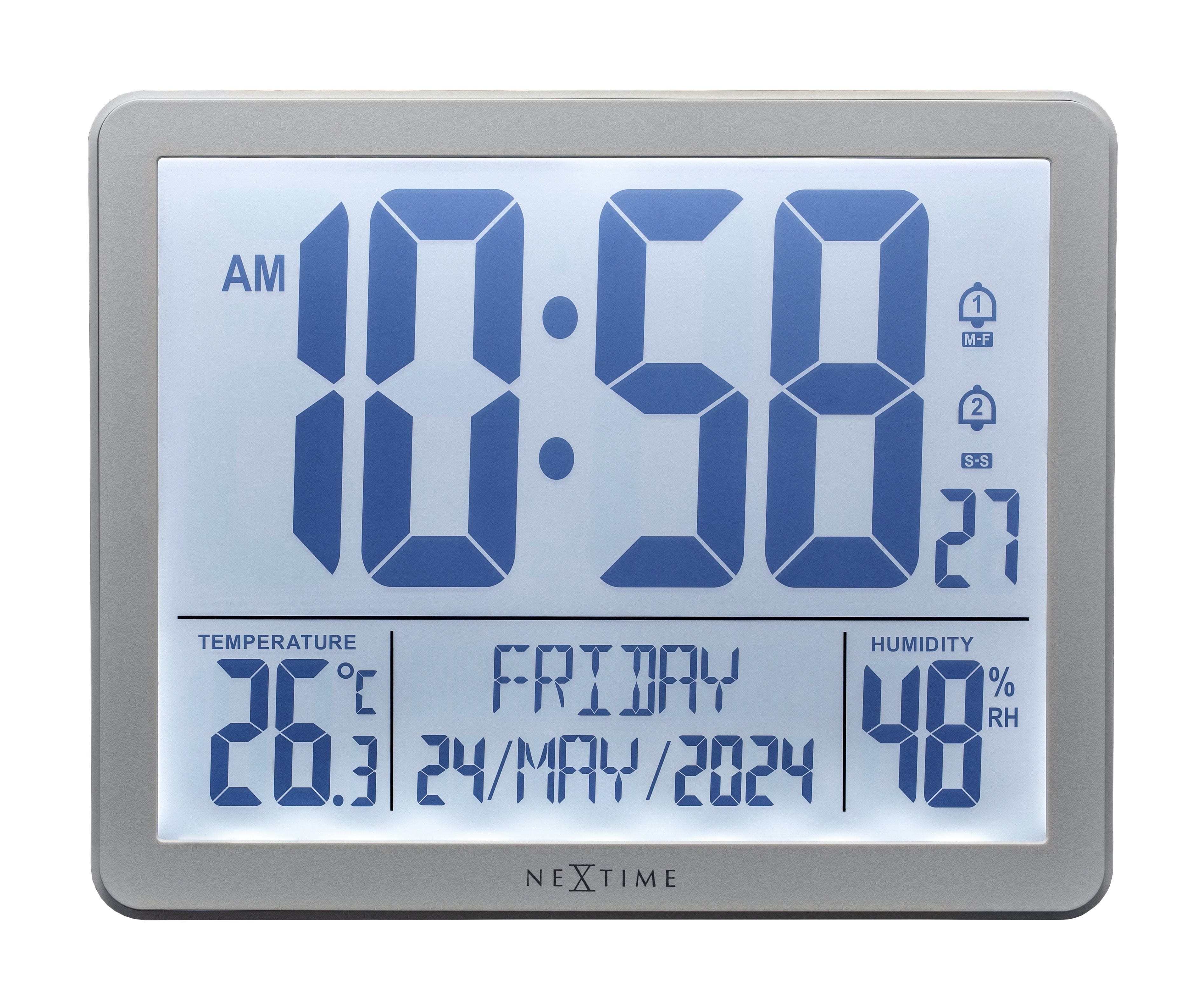 nextime-oneforall-digitale-tisch-wanduhr-17-3x14x2-7cm-funk-wetterstation-abs-we image 7