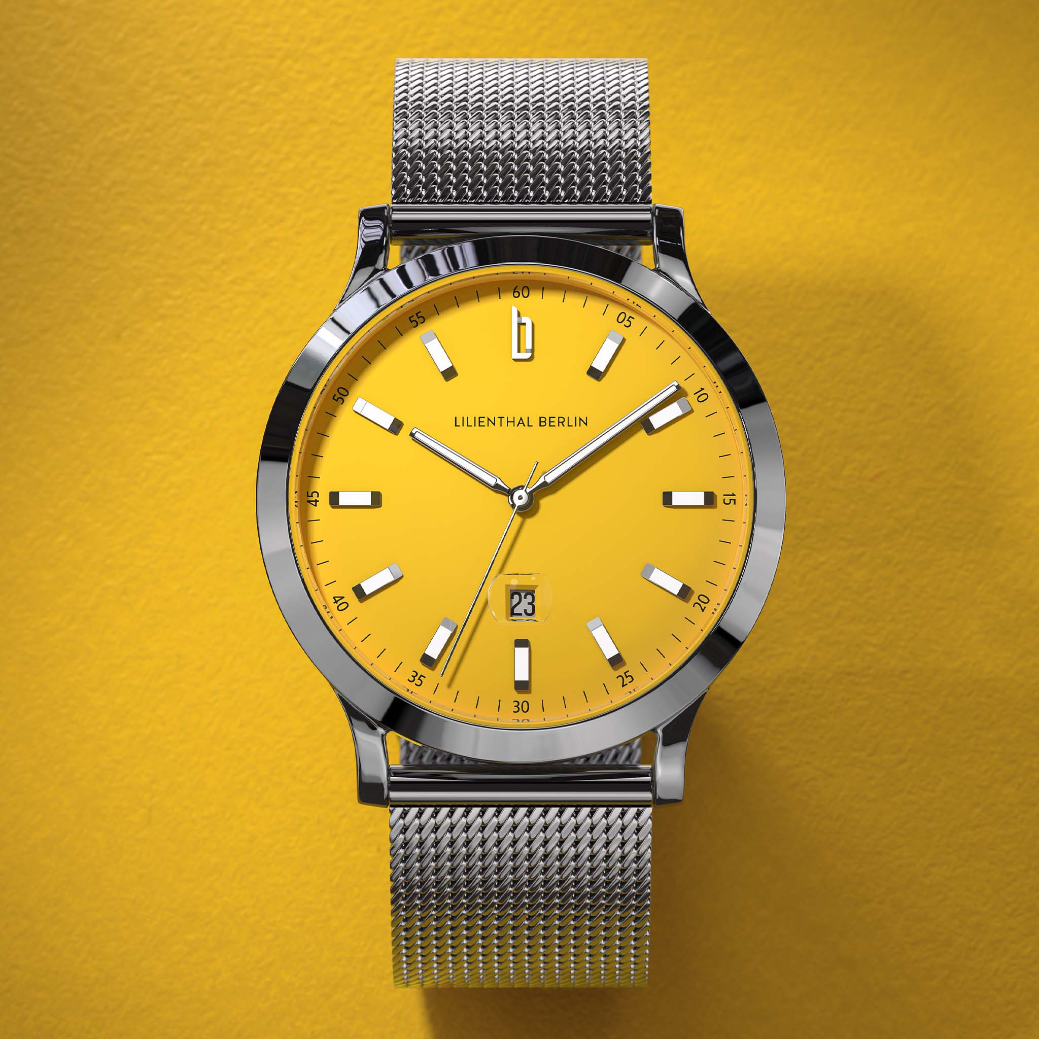 lilienthal-berlin-huxley-ii-canary-yellow-40-mm-edelstahl-mit-wechselarmband image 2