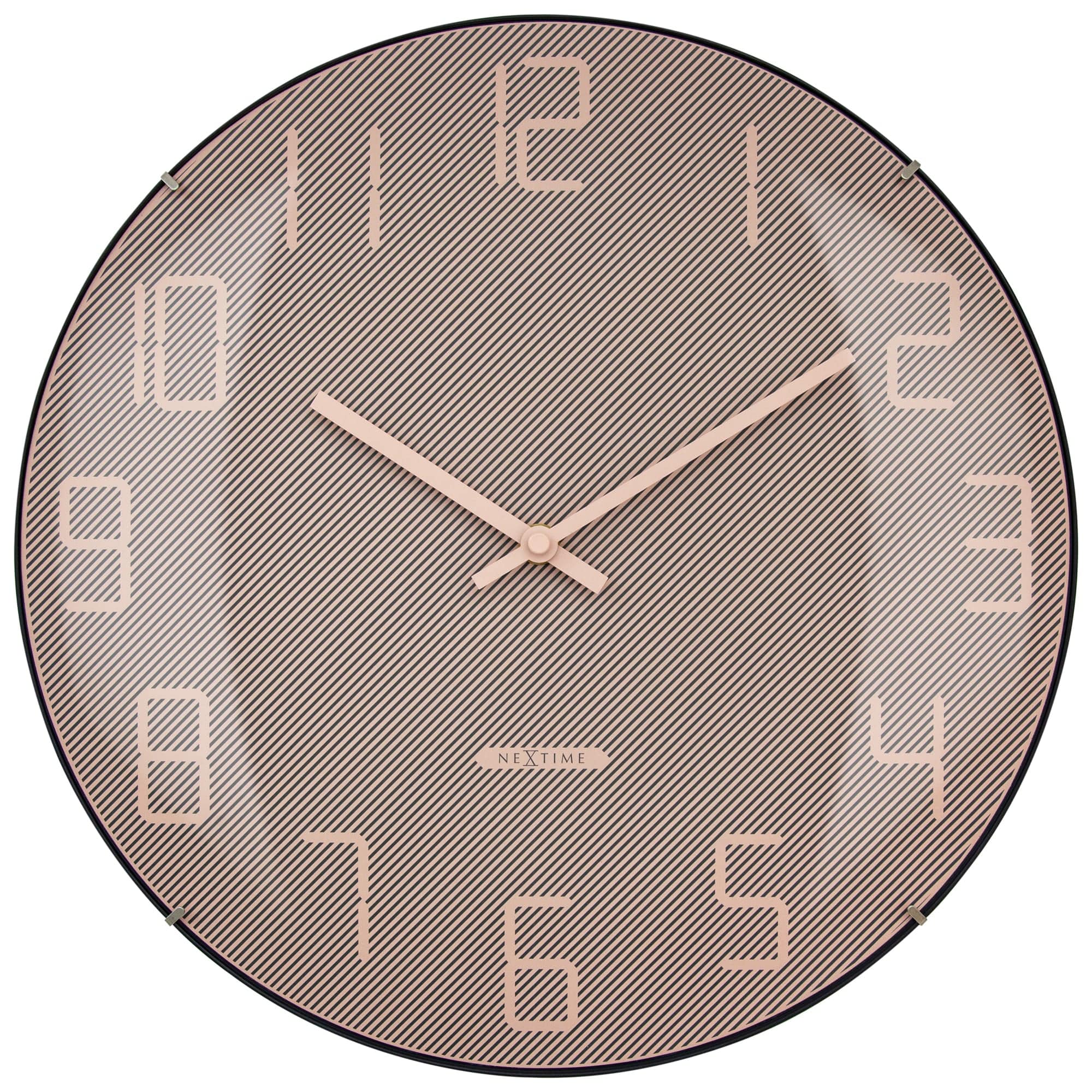 nextime-shade-wanduhr-35-cm-glas-mit-gew-lbter-linse-leise image 1