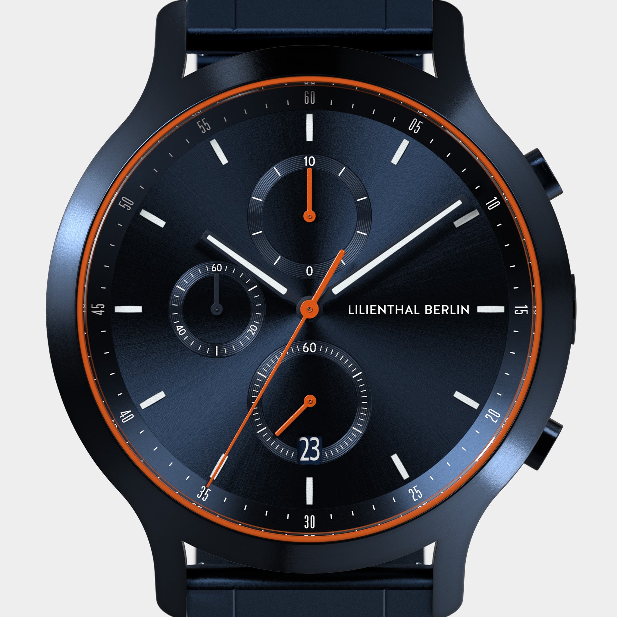 lilienthal-berlin-chronograph-armbanduhr-blue-orange image 4