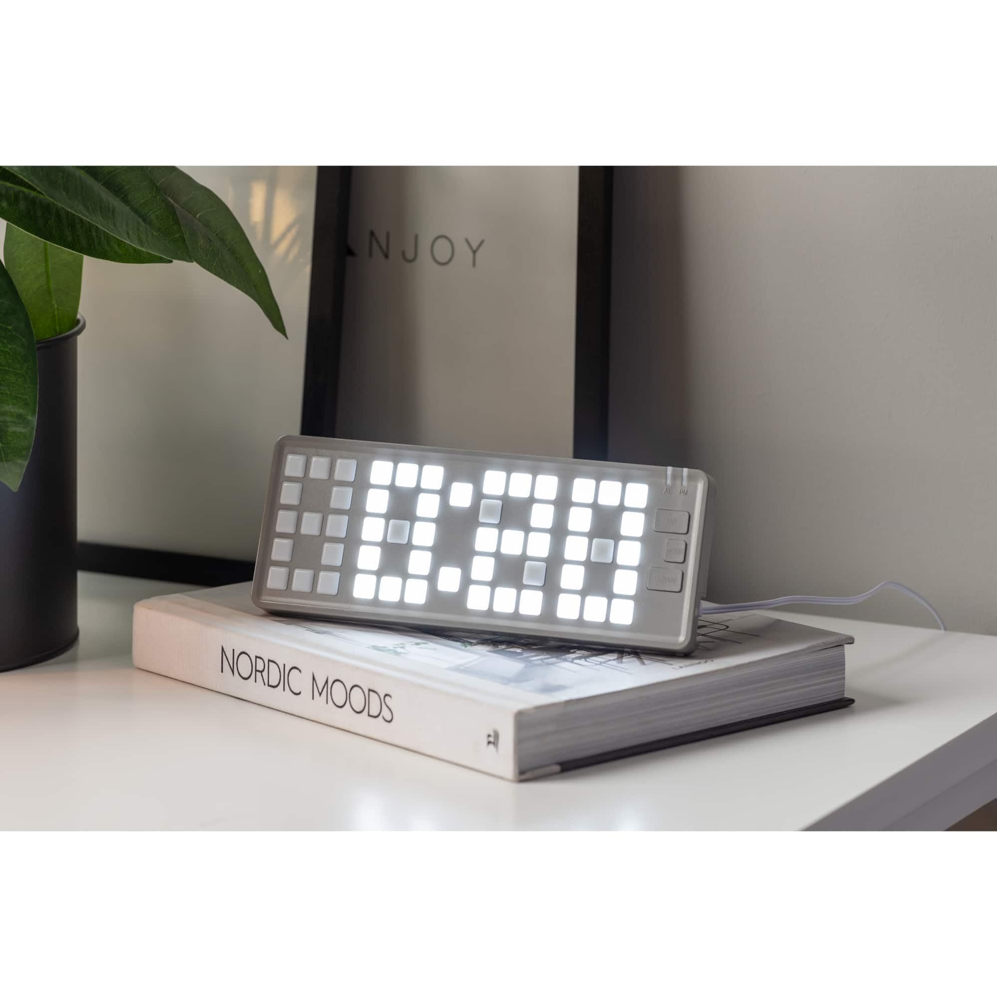 karlsson-keyboard-led-wecker-hellgrau image 2