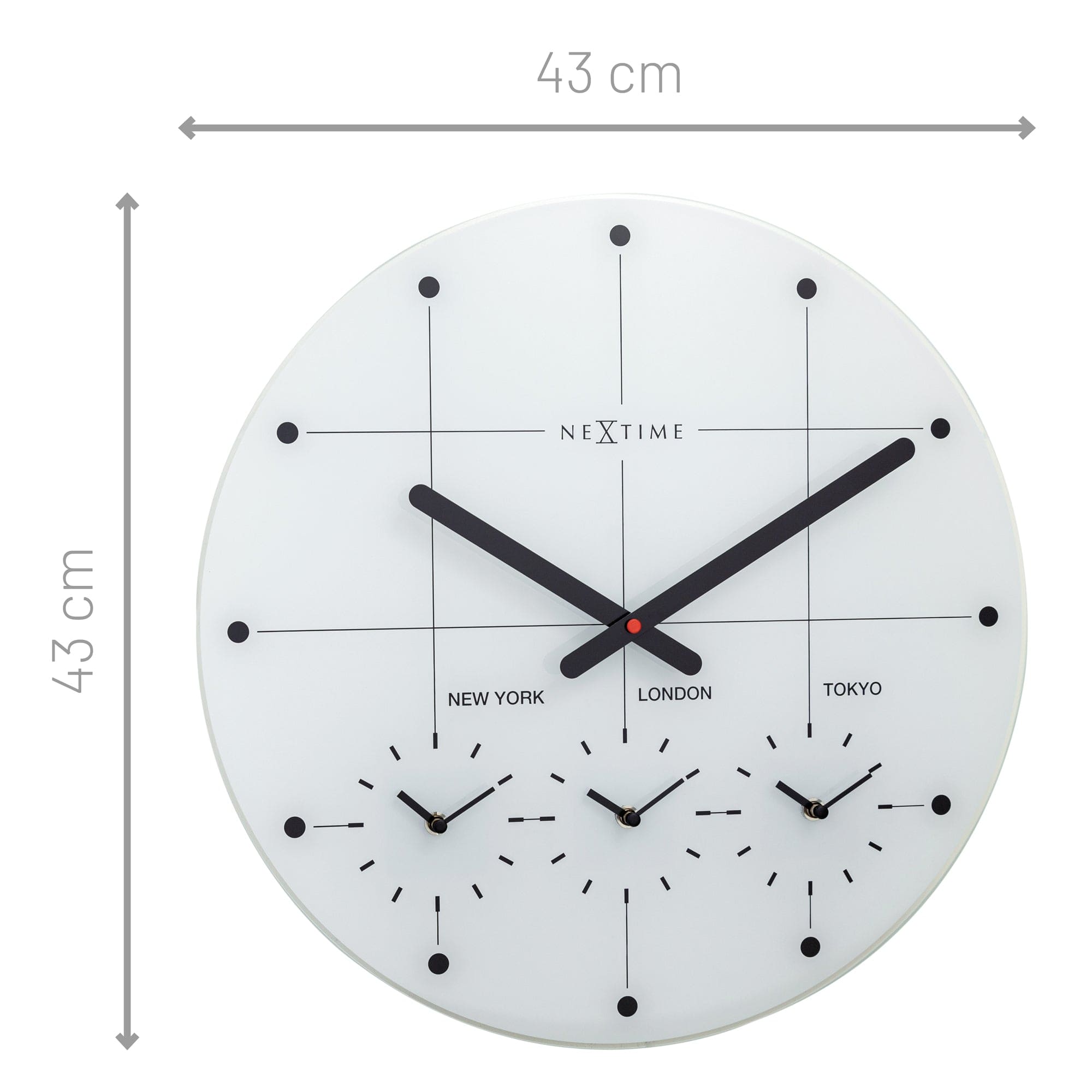 nextime-big-city-wanduhr-43-cm-glas-weltzeit-4-zonen-leise image 5