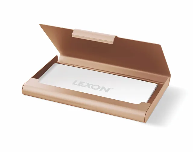 lexon-card-box-visitenkartenetui-aluminium-gold image 1