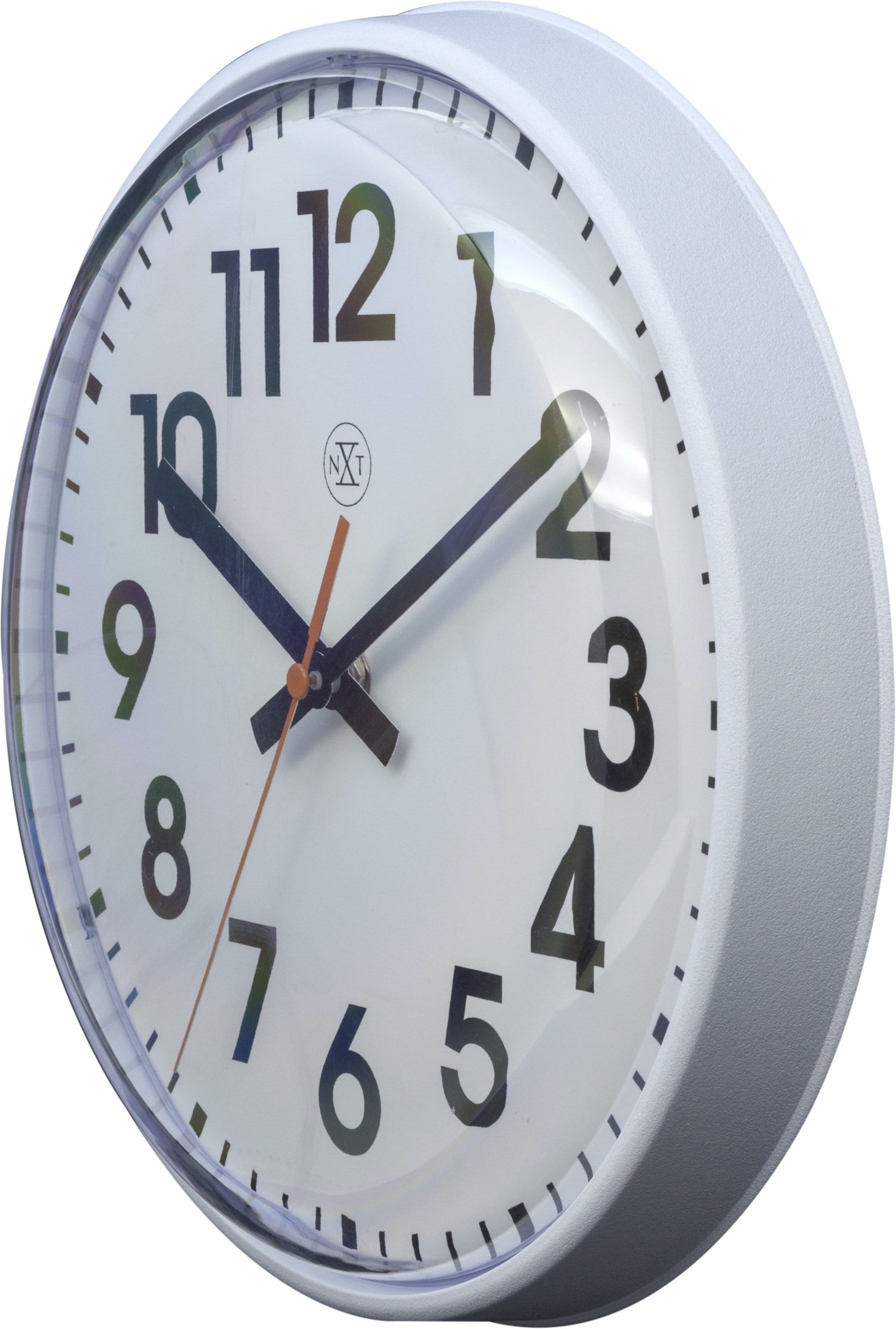 nextime-peter-wanduhr-26cm-wei-schwarz-kunststoff image 3