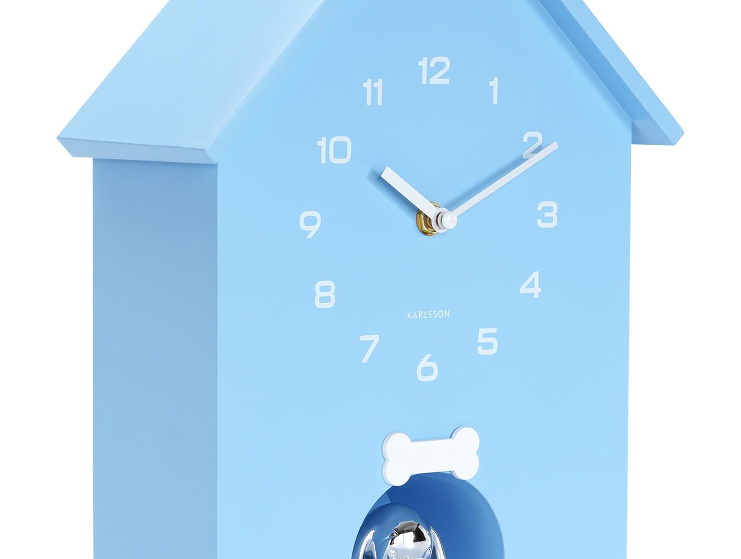 karlsson-dog-house-wanduhr-blau-24-9x9x27-cm-hundeh-tten-design-mit-kunststoff image 4