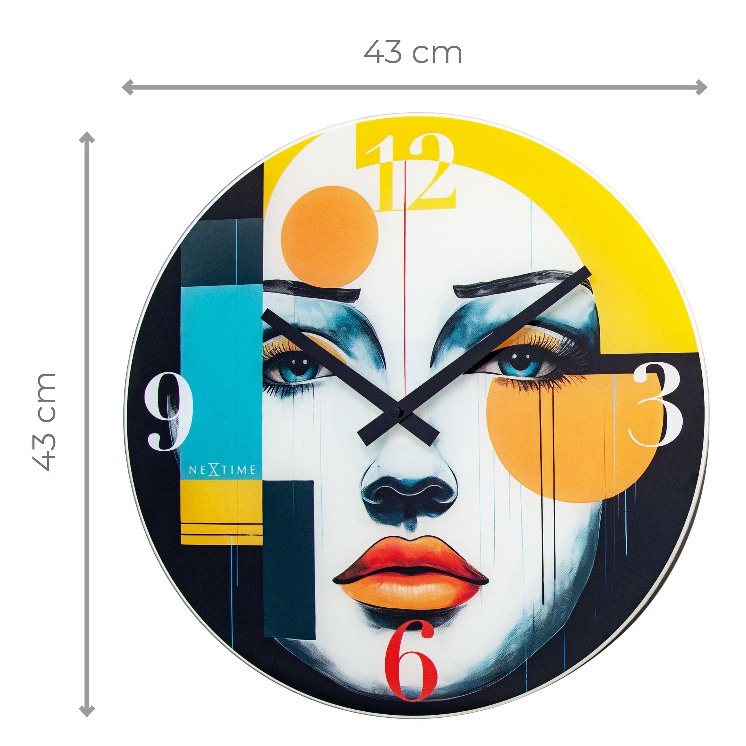 nextime-vogue-wanduhr-43-cm-analog-glas-mehrfarbig image 7