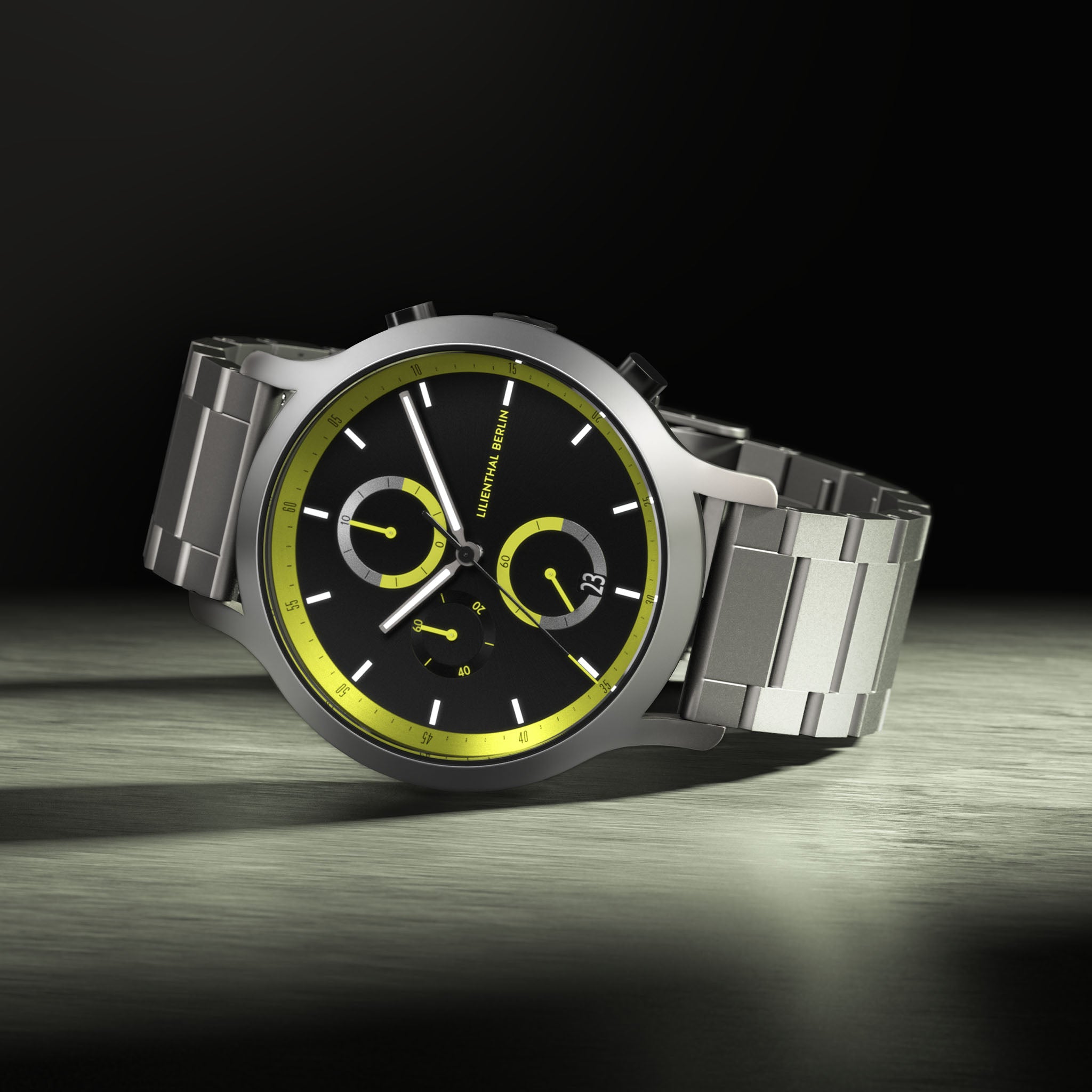 lilienthal-berlin-chronograph-remix-ii-grau-gr-n-superluminova-wechselarmband image 3