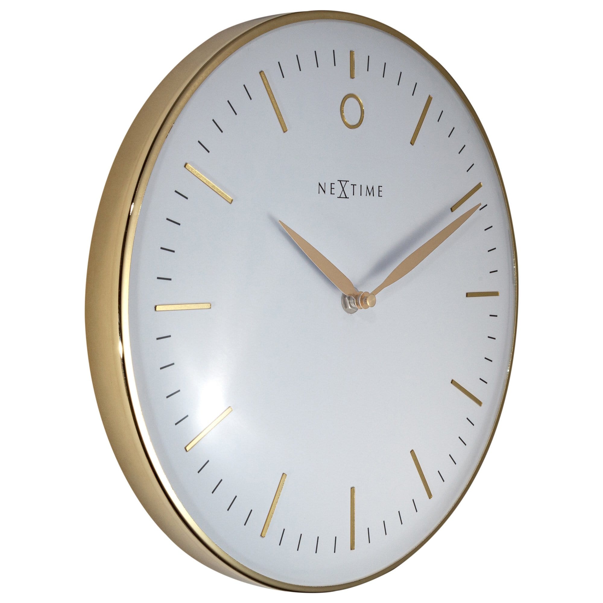 nextime-glamour-small-wanduhr-30-cm-lautlos-gold-metall image 2