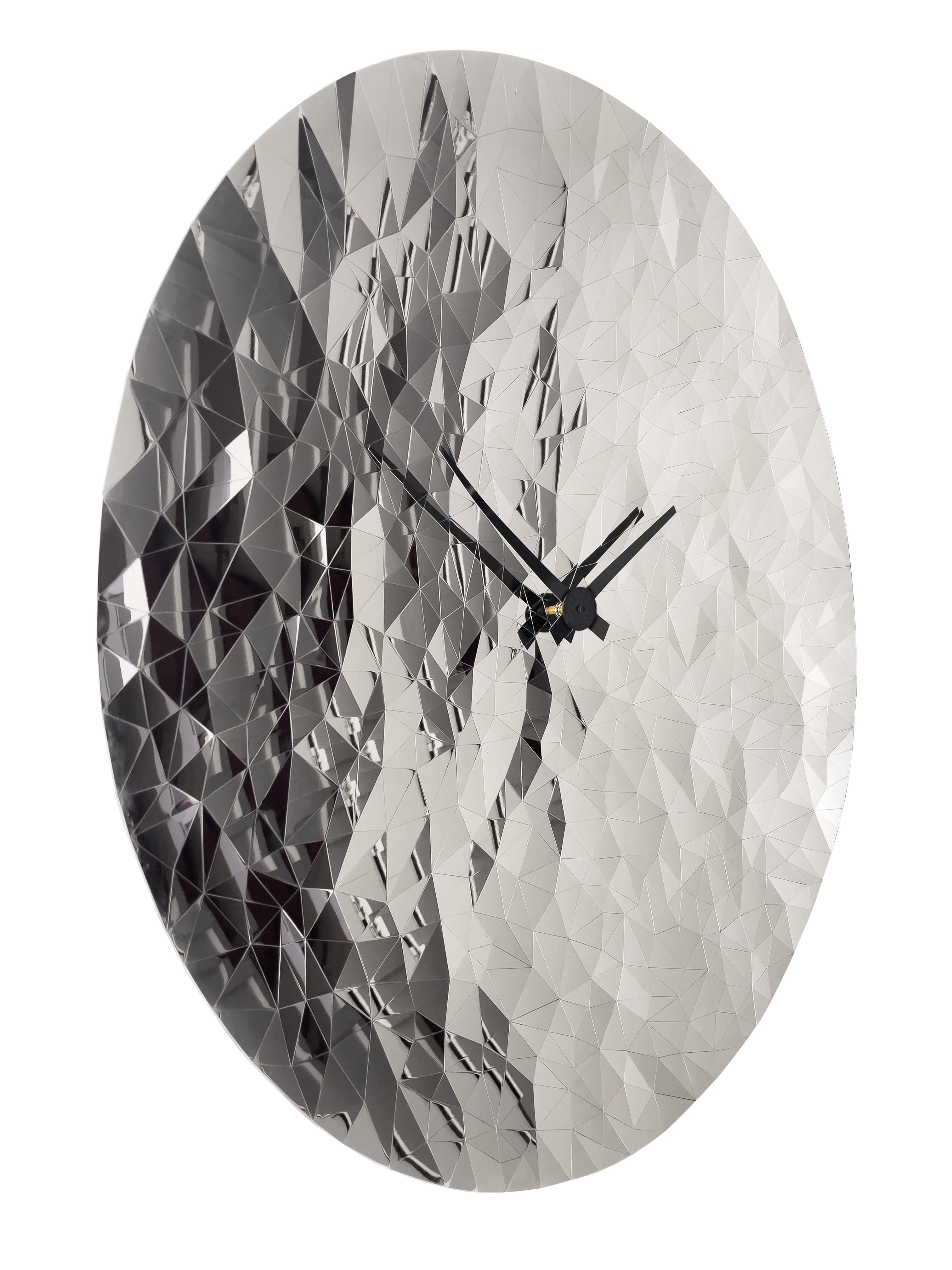nextime-fragments-wanduhr-analog-80-cm-edelstahl-lautlos image 4