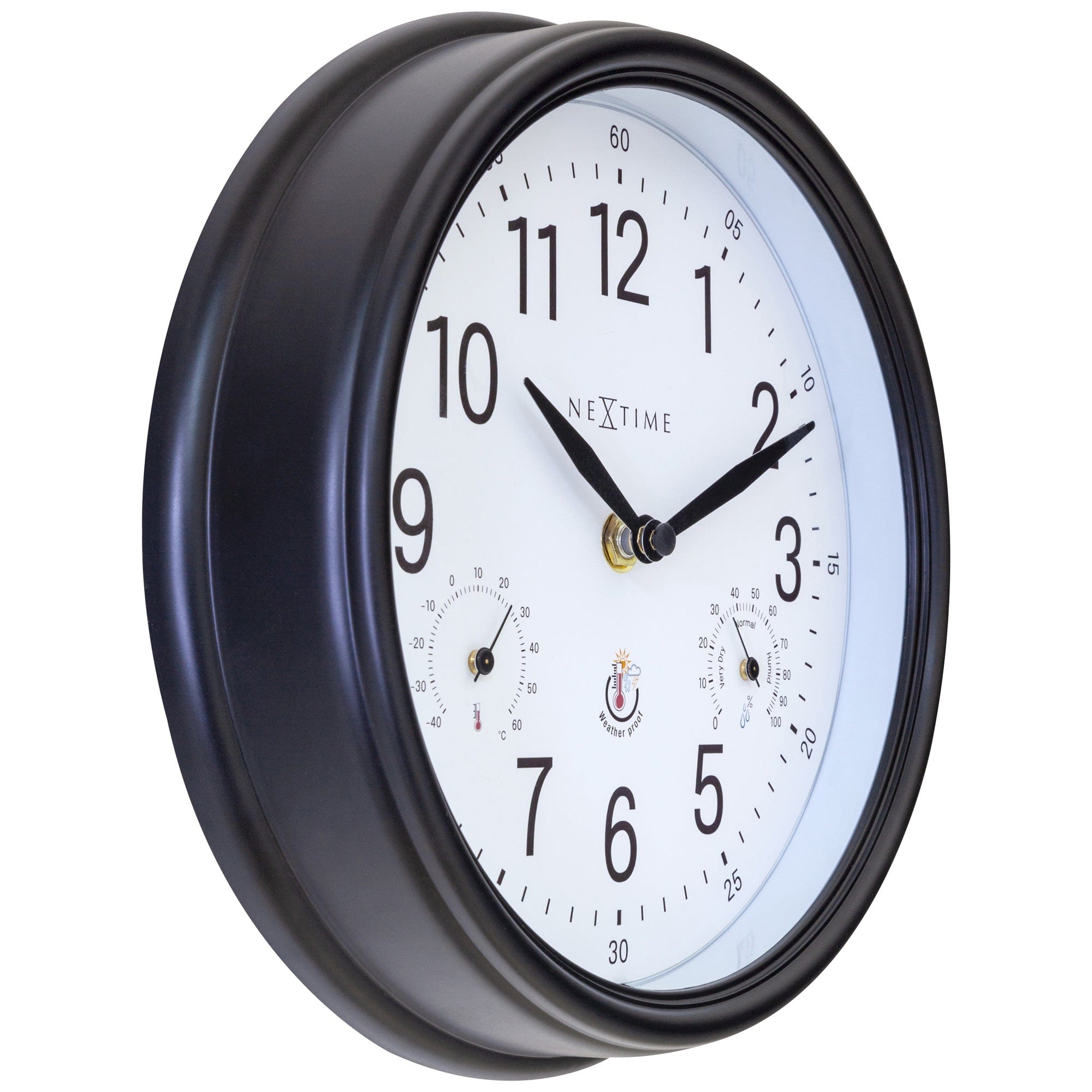 nextime-jasmine-wanduhr-23-5-cm-mit-wetterstation-wetterfest image 2