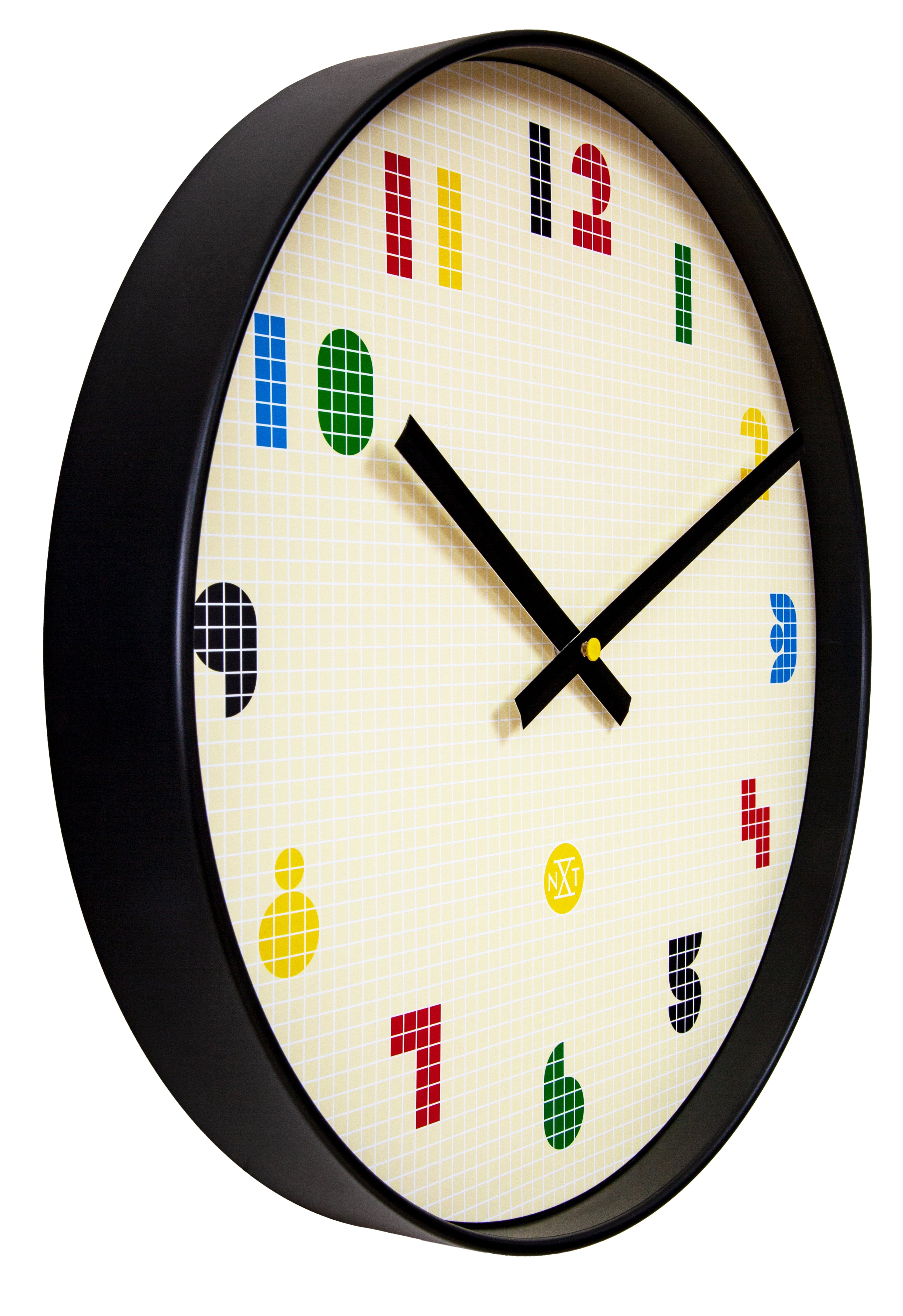 nextime-nxt-bit-wanduhr-35-cm-abs-schwarz-multicolor image 2