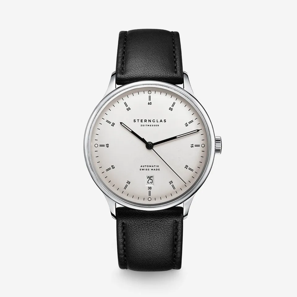 sternglas-kanton-2-0-silber-modena-schwarz-39-mm-leder-herrenuhr image 1