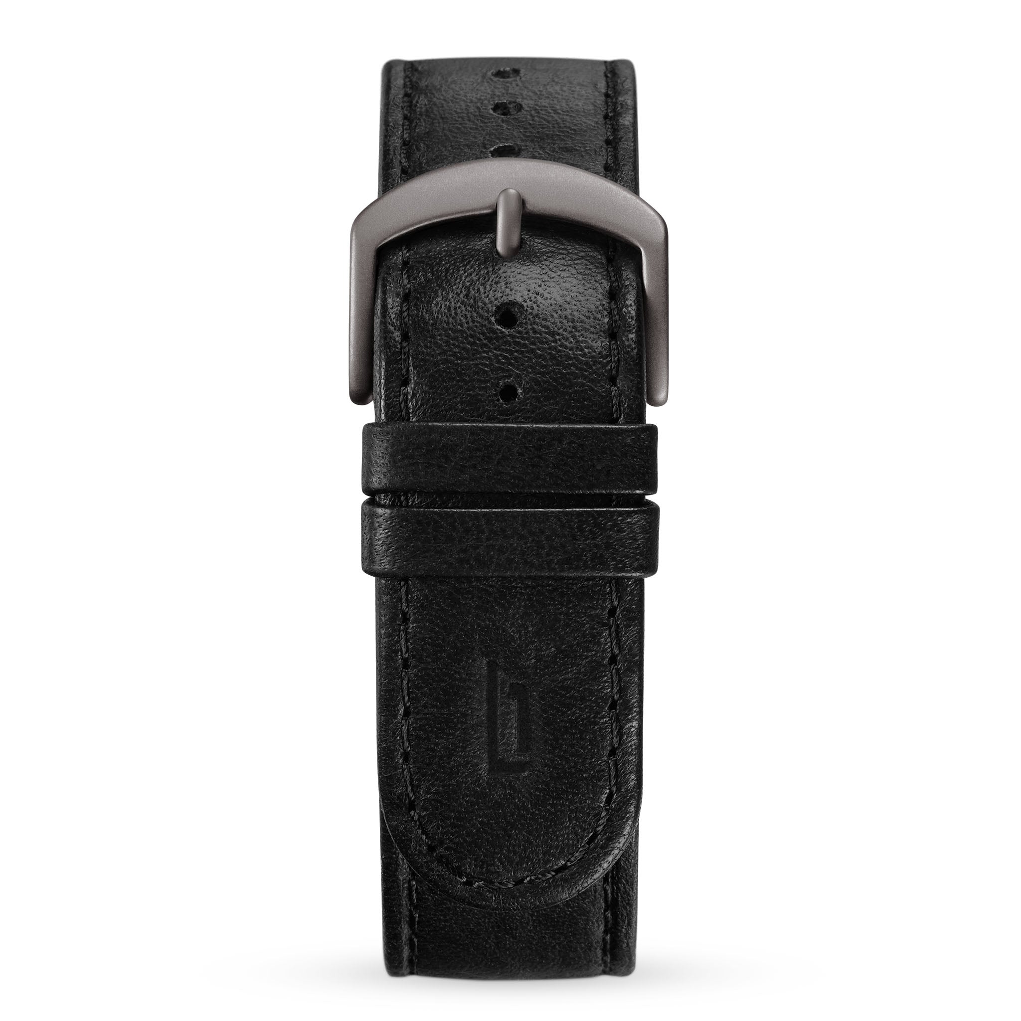 lilienthal-berlin-leather-strap-leder-wechselarmband-schwarz image 1