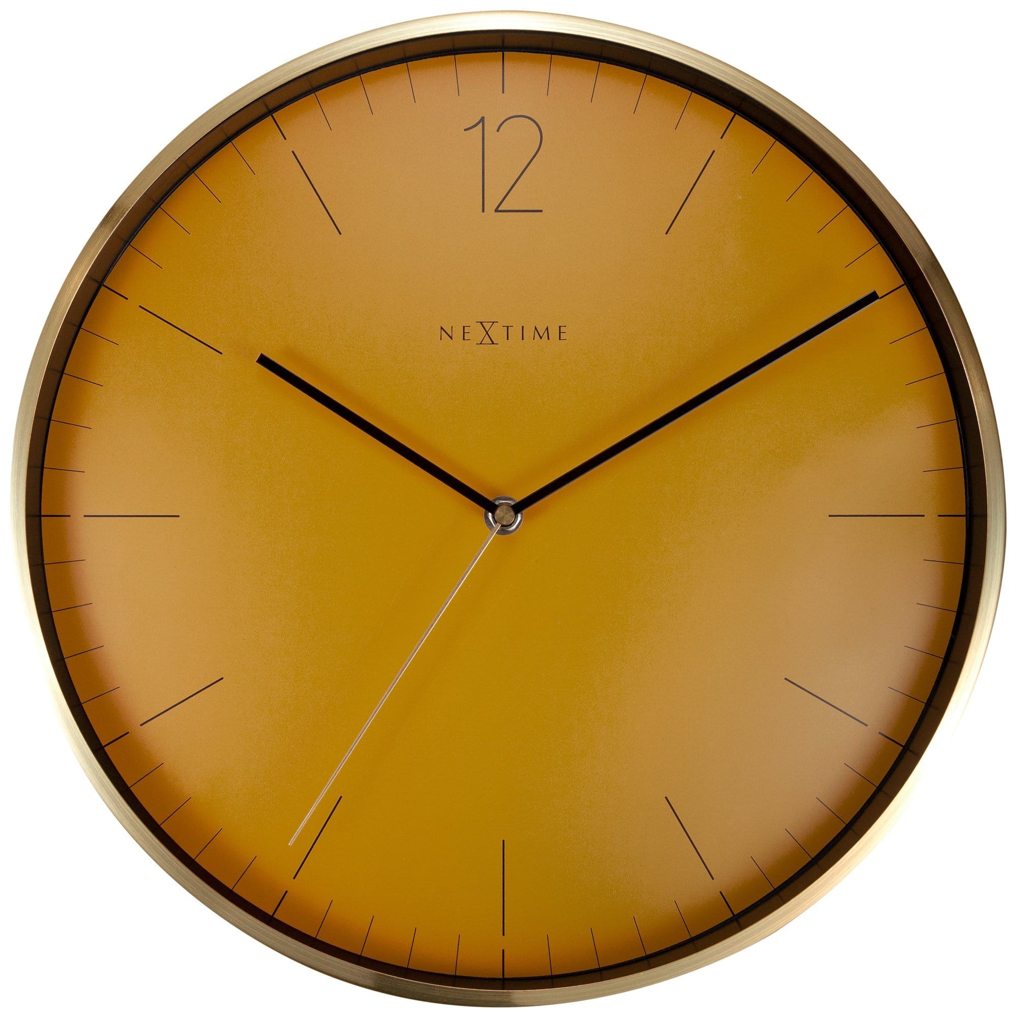 nextime-essential-gold-wanduhr-analog-34-cm-glas-metall-vintage-lautlos image 8