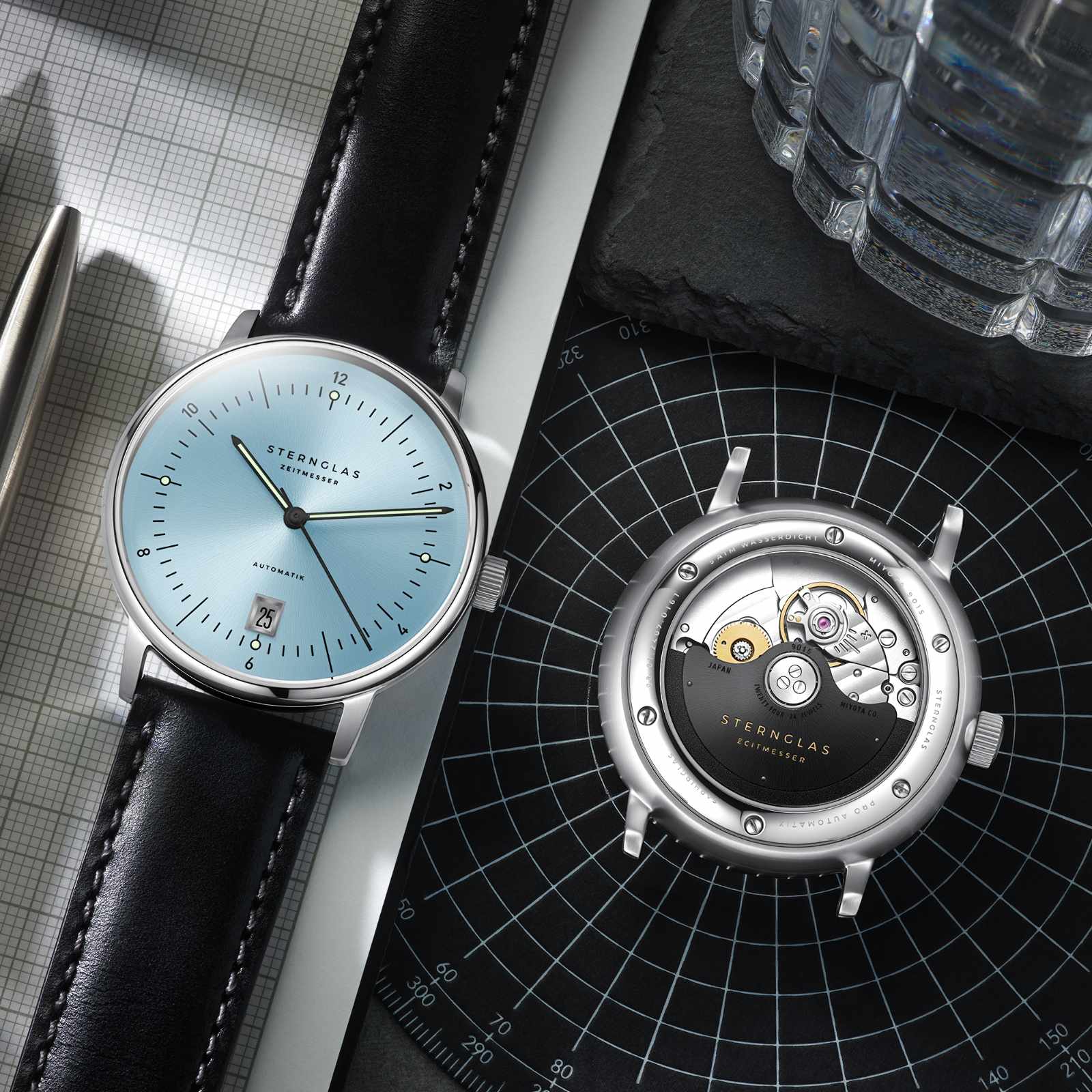 sternglas-naos-pro-edition-tuxberg-unisex-automatikuhr-38-mm-eisblau image 6