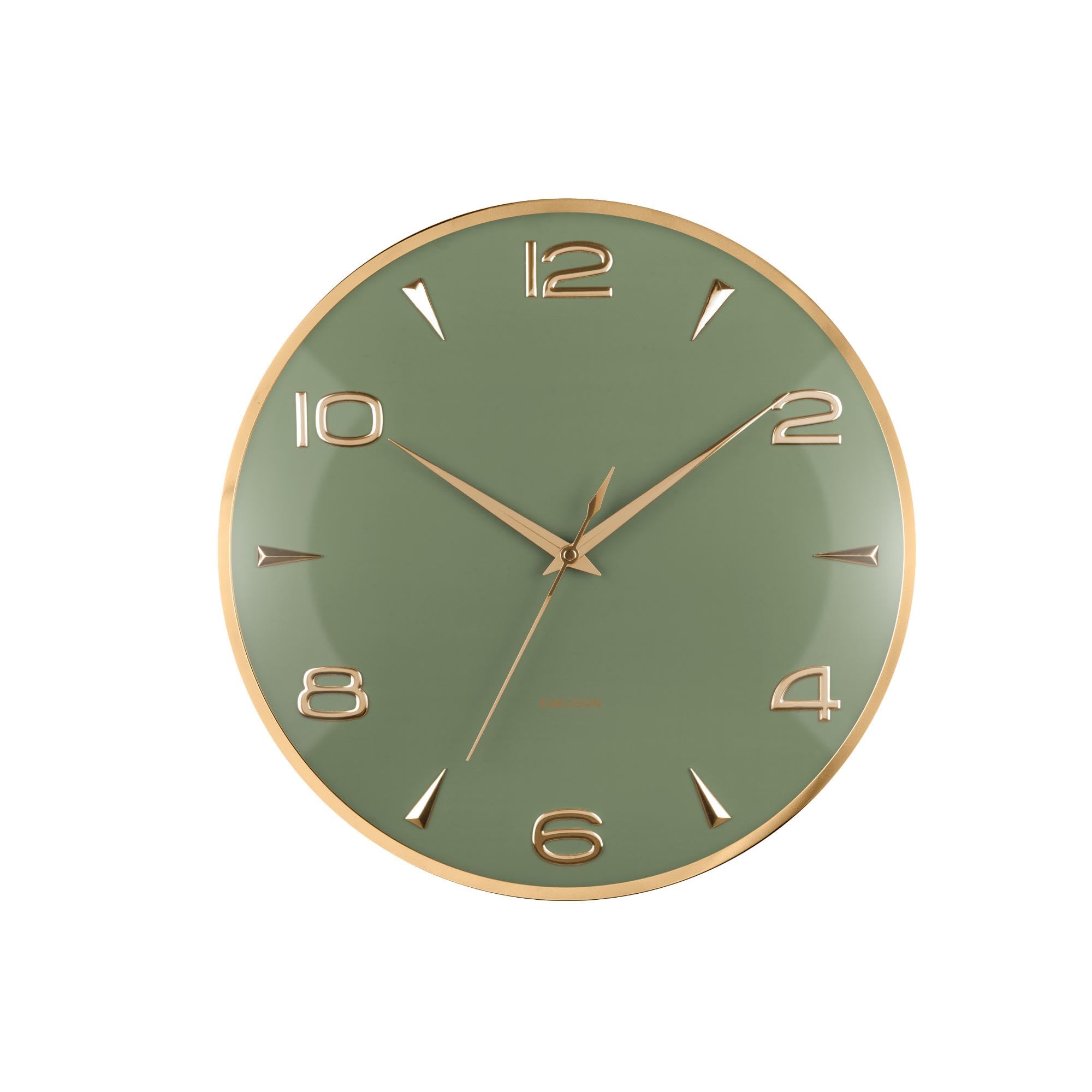 karlsson-sienna-glow-wanduhr-jungle-green-40-6-cm image 1