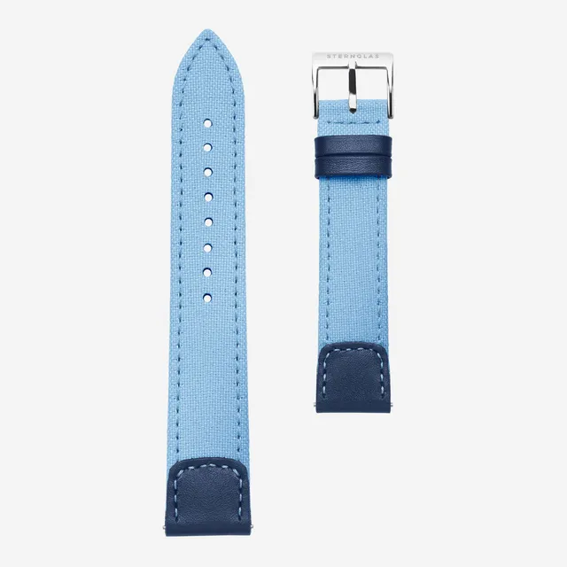 sternglas-nylon-20-uhrenarmband-hellblau-20-mm image 1